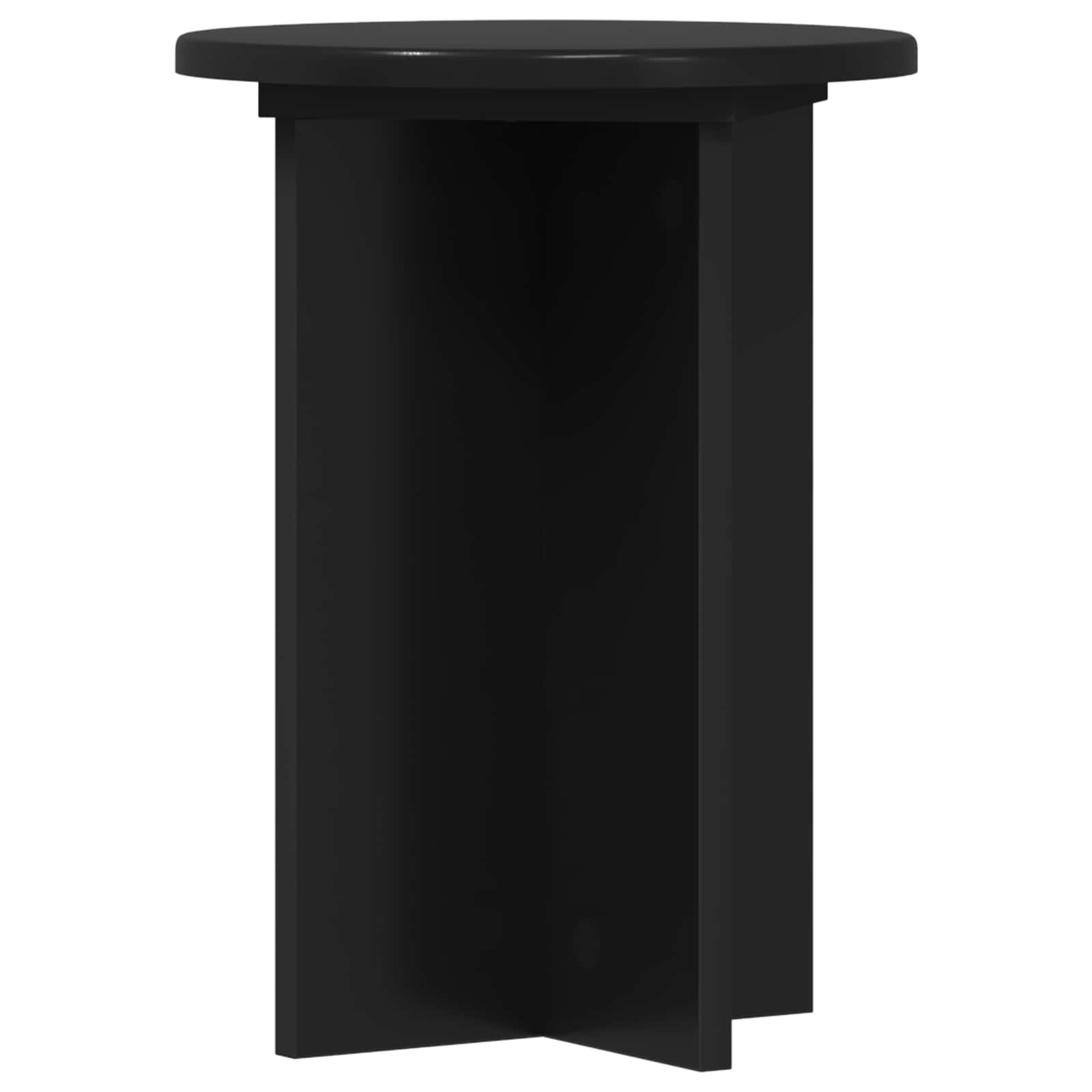 Plantenstandaard 2 pcs Zwart Ø29,5 x 40 cm Bewerkt hout is nu te koop bij PeponiXL, paradijselijk wonen!