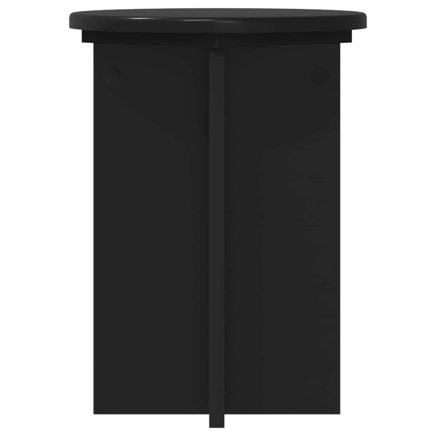 Plantenstandaard 2 pcs Zwart Ø29,5 x 40 cm Bewerkt hout is nu te koop bij PeponiXL, paradijselijk wonen!