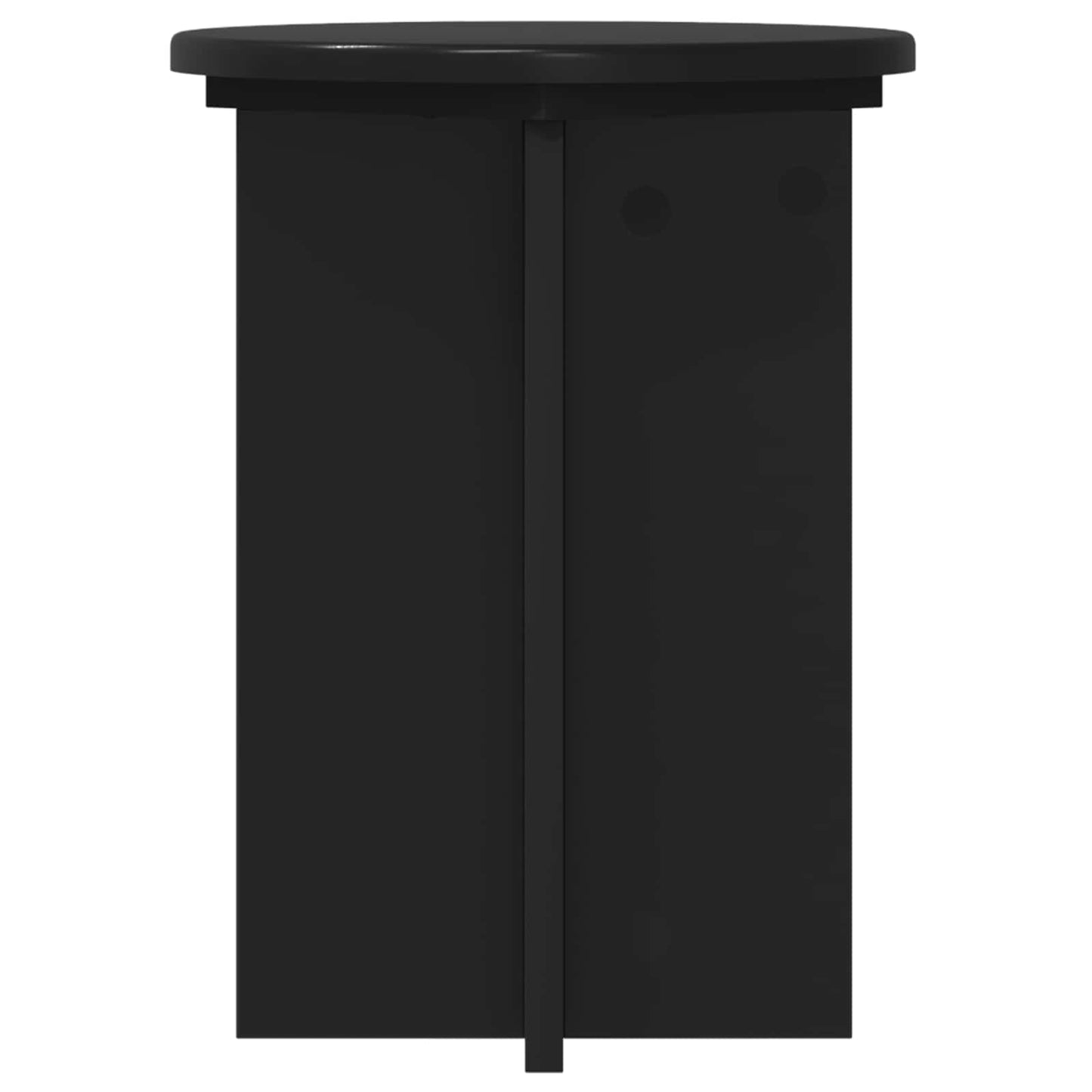 Plantenstandaard 2 pcs Zwart Ø29,5 x 40 cm Bewerkt hout is nu te koop bij PeponiXL, paradijselijk wonen!
