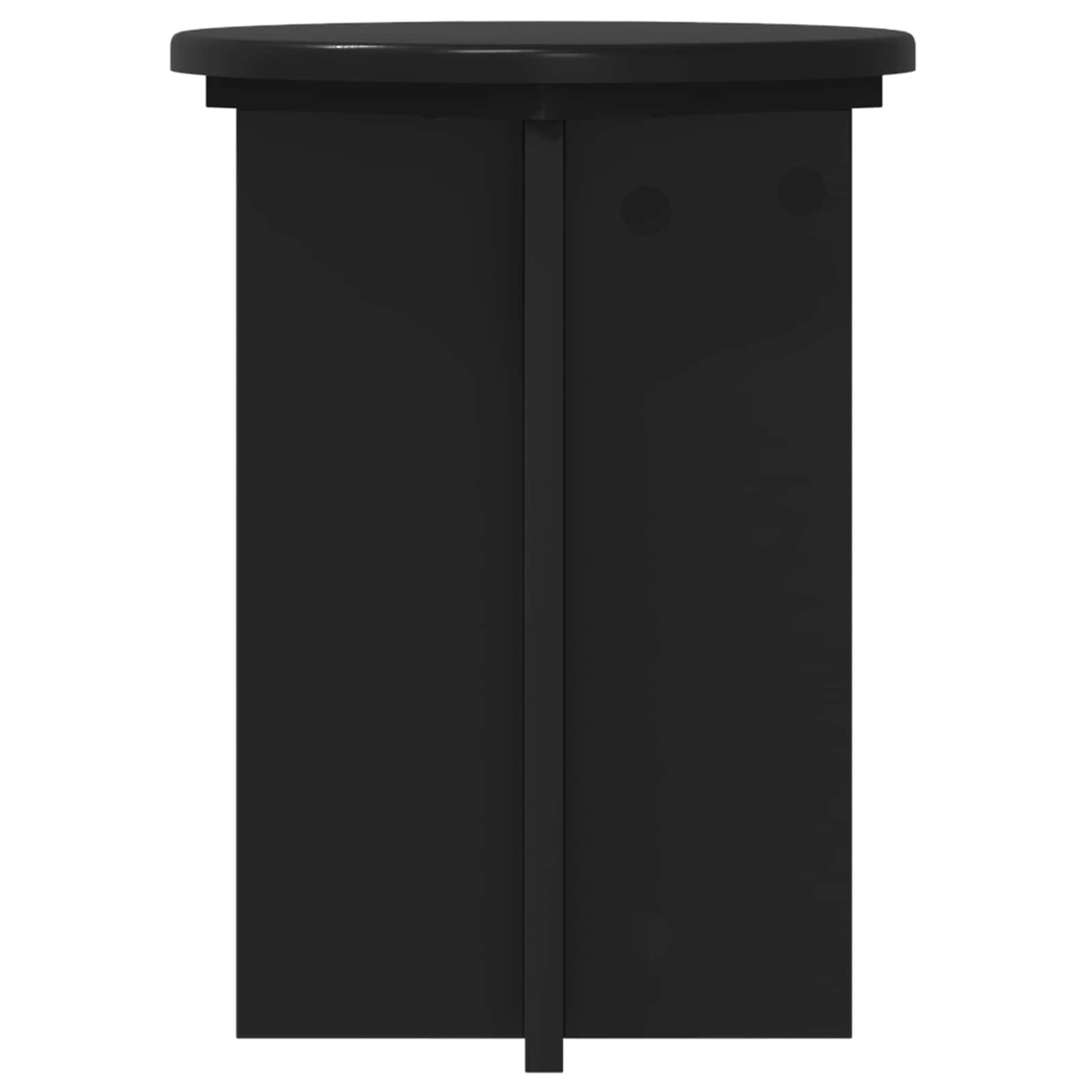Plantenstandaard 2 pcs Zwart Ø29,5 x 40 cm Bewerkt hout is nu te koop bij PeponiXL, paradijselijk wonen!