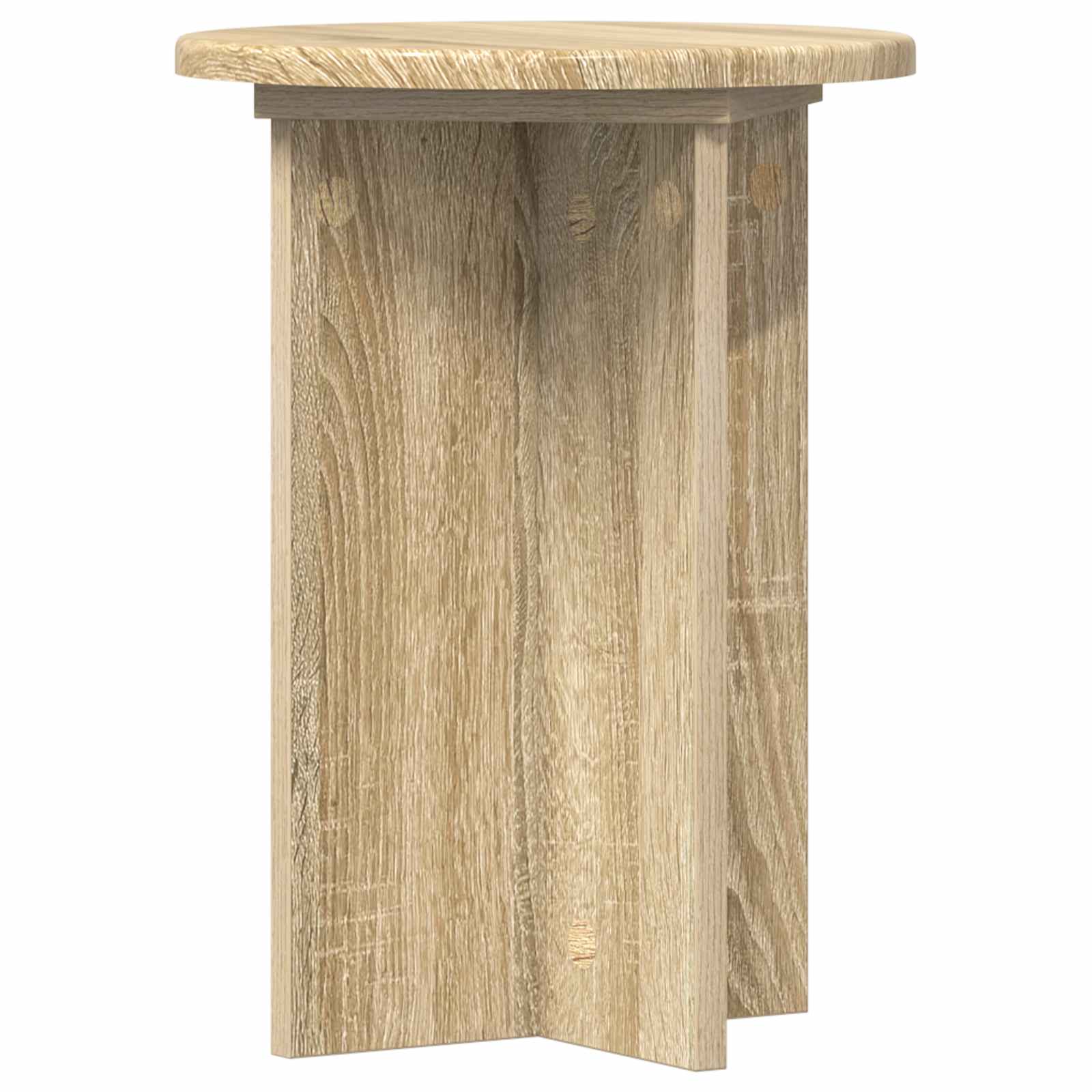 Plantenstandaard 2 pcs Sonoma Eiken Ø29,5 x 40 cm Bewerkt hout is nu te koop bij PeponiXL, paradijselijk wonen!