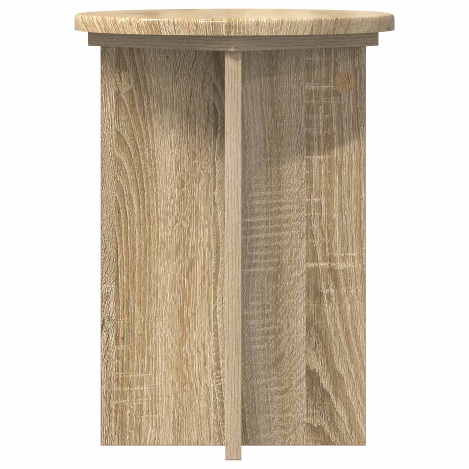Plantenstandaard 2 pcs Sonoma Eiken Ø29,5 x 40 cm Bewerkt hout is nu te koop bij PeponiXL, paradijselijk wonen!