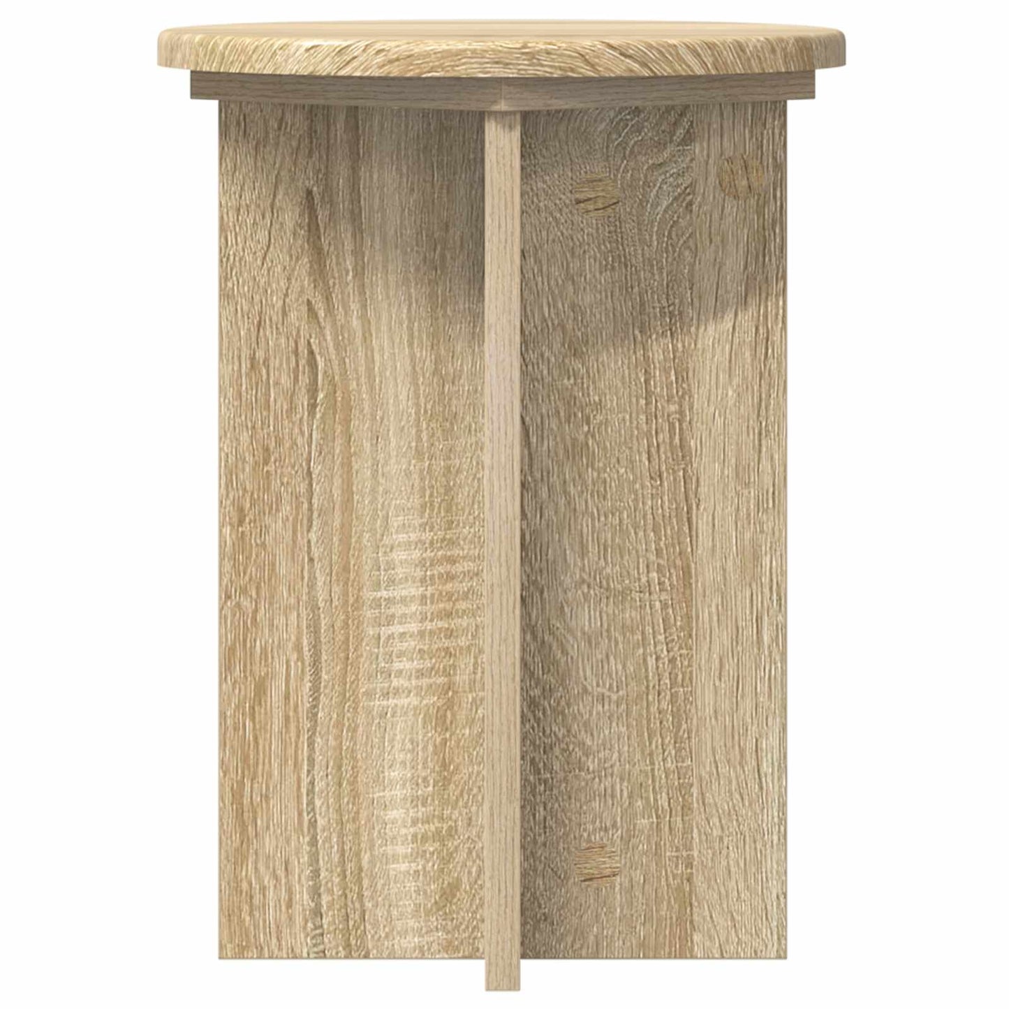 Plantenstandaard 2 pcs Sonoma Eiken Ø29,5 x 40 cm Bewerkt hout is nu te koop bij PeponiXL, paradijselijk wonen!