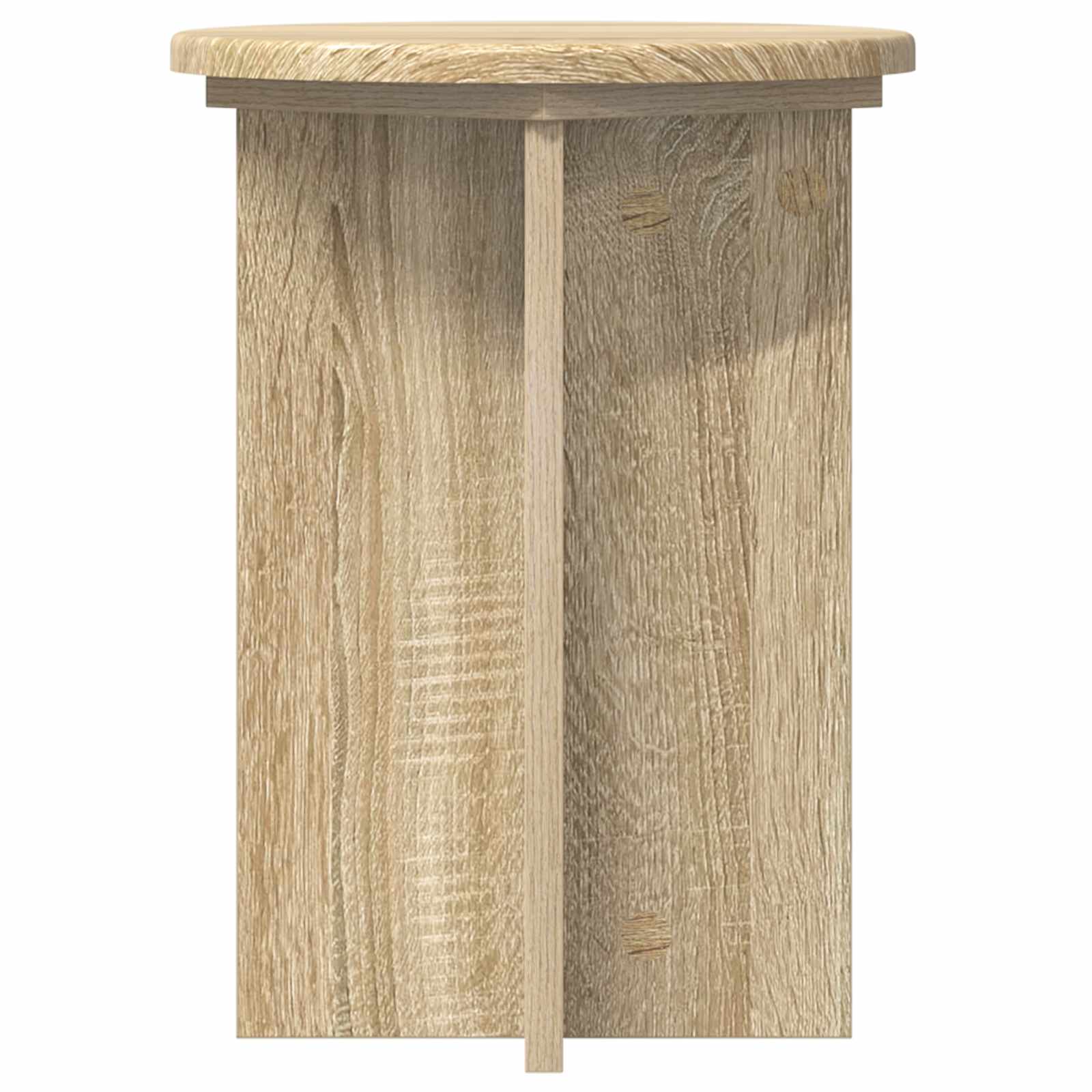 Plantenstandaard 2 pcs Sonoma Eiken Ø29,5 x 40 cm Bewerkt hout is nu te koop bij PeponiXL, paradijselijk wonen!