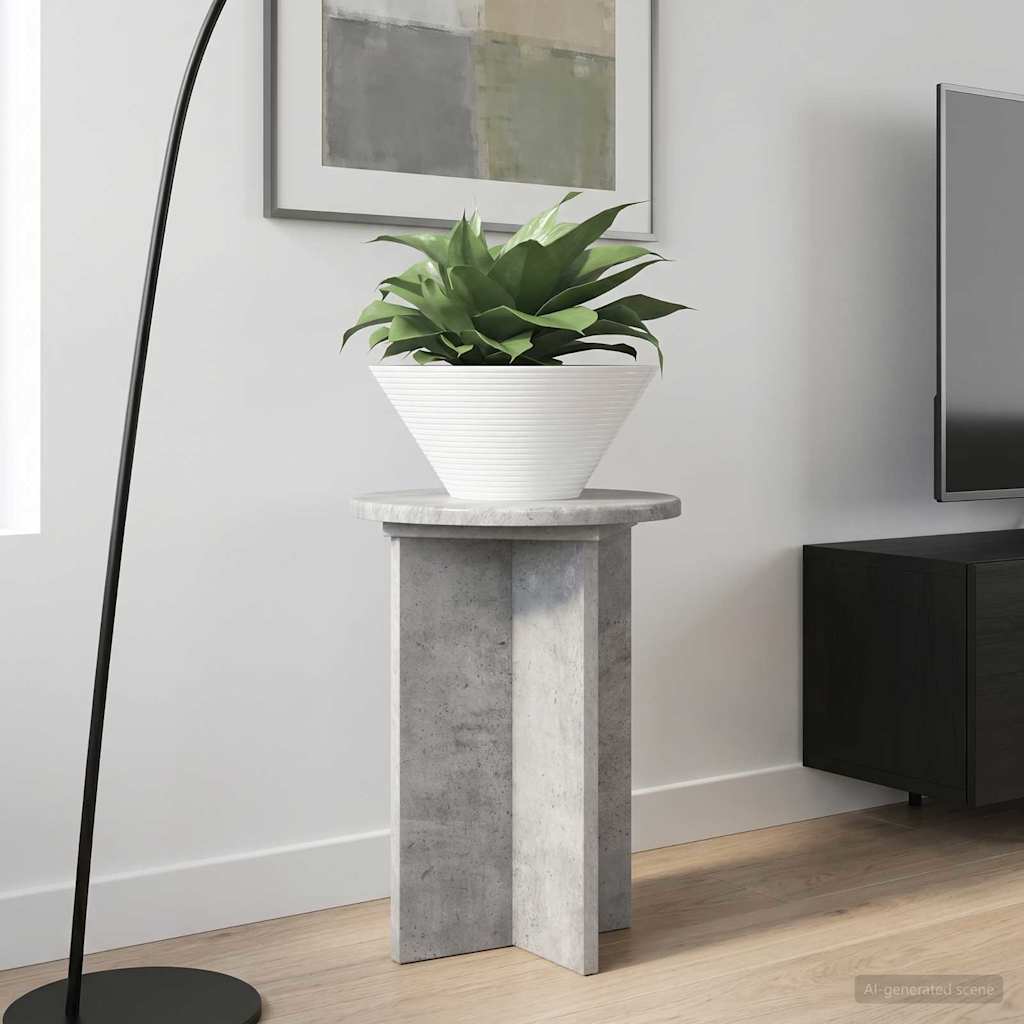 Plantenstandaard 2 pcs Betongrijs Ø29,5 x 40 cm Bewerkt hout is nu te koop bij PeponiXL, paradijselijk wonen!