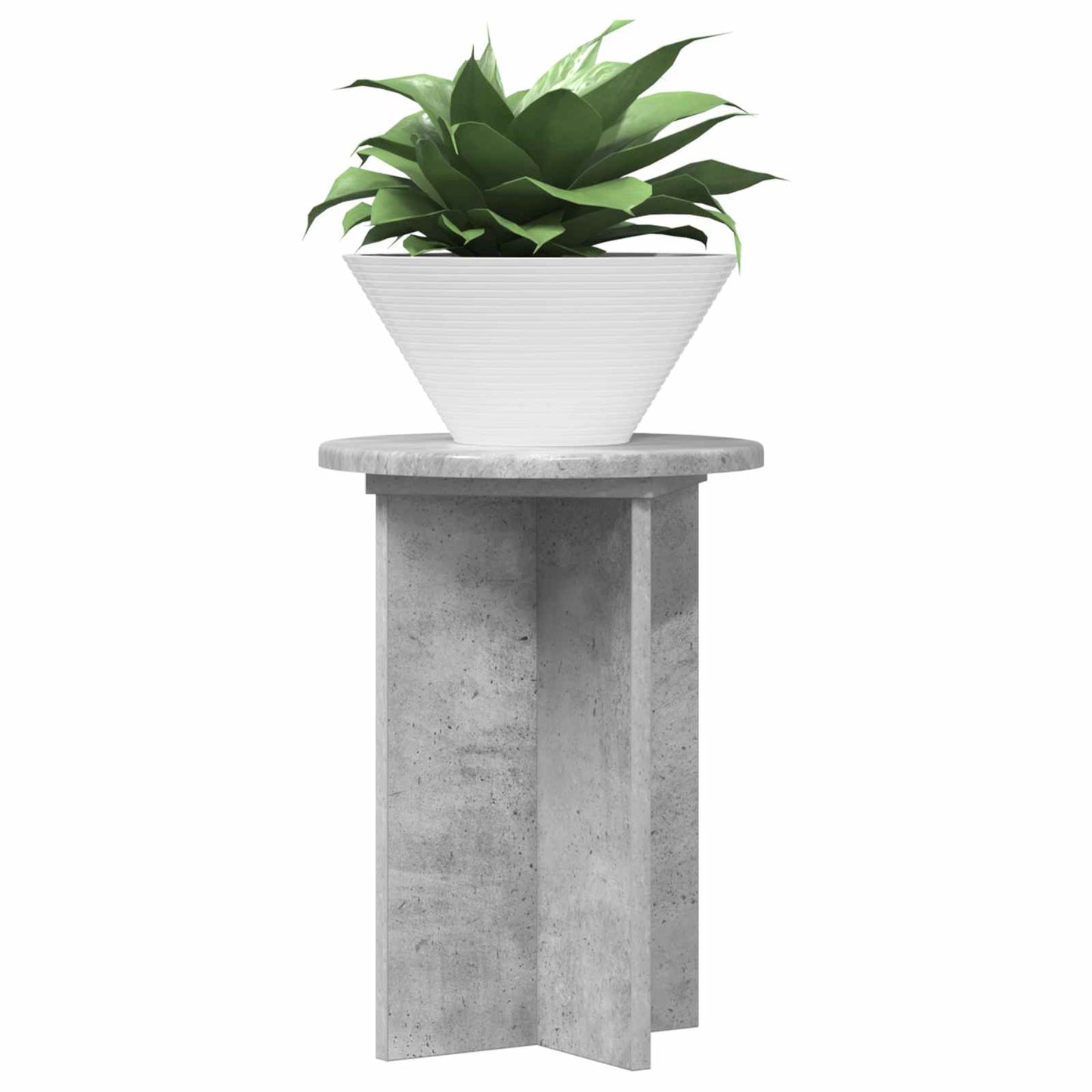 Plantenstandaard 2 pcs Betongrijs Ø29,5 x 40 cm Bewerkt hout is nu te koop bij PeponiXL, paradijselijk wonen!