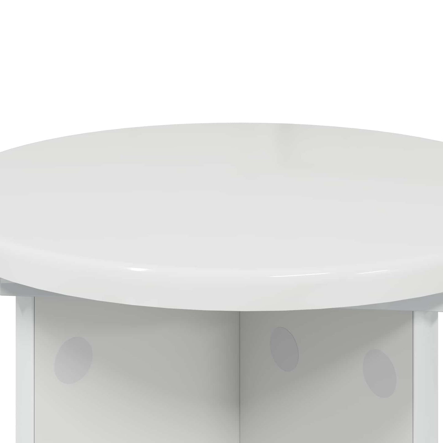 Plantenstandaard 2 pcs Hoogglans Wit Ø29,5 x 40 cm Bewerkt hout is nu te koop bij PeponiXL, paradijselijk wonen!