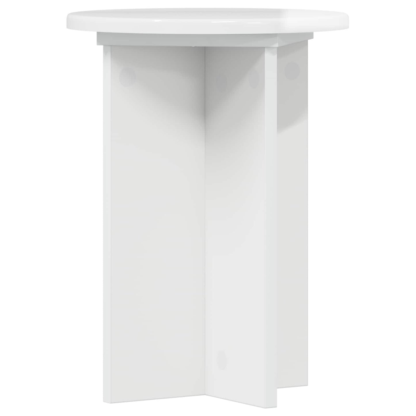 Plantenstandaard 2 pcs Hoogglans Wit Ø29,5 x 40 cm Bewerkt hout is nu te koop bij PeponiXL, paradijselijk wonen!