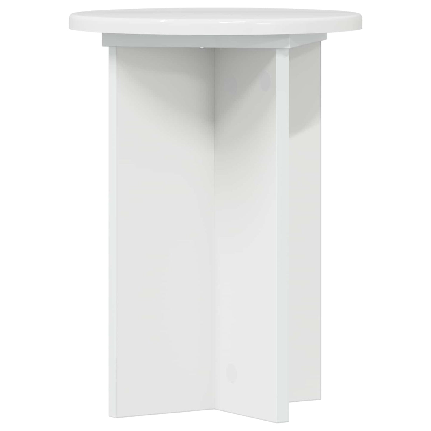 Plantenstandaard 2 pcs Hoogglans Wit Ø29,5 x 40 cm Bewerkt hout is nu te koop bij PeponiXL, paradijselijk wonen!