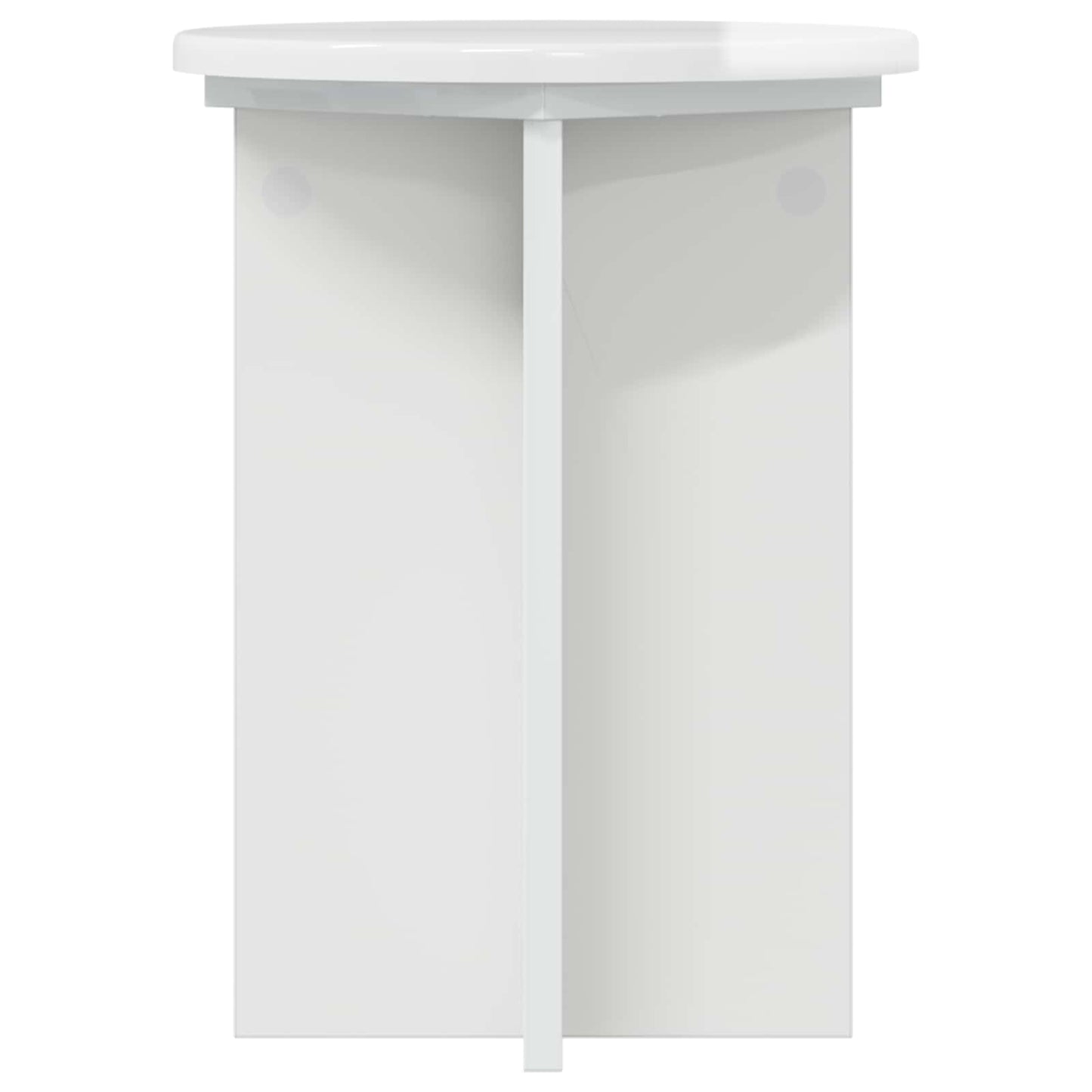 Plantenstandaard 2 pcs Hoogglans Wit Ø29,5 x 40 cm Bewerkt hout is nu te koop bij PeponiXL, paradijselijk wonen!