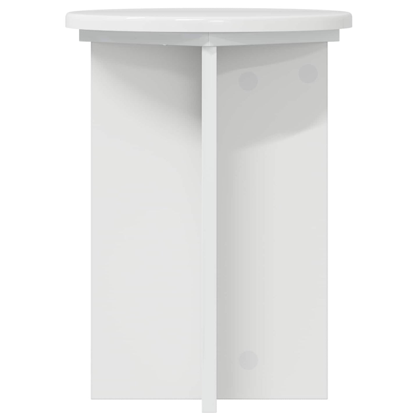 Plantenstandaard 2 pcs Hoogglans Wit Ø29,5 x 40 cm Bewerkt hout is nu te koop bij PeponiXL, paradijselijk wonen!