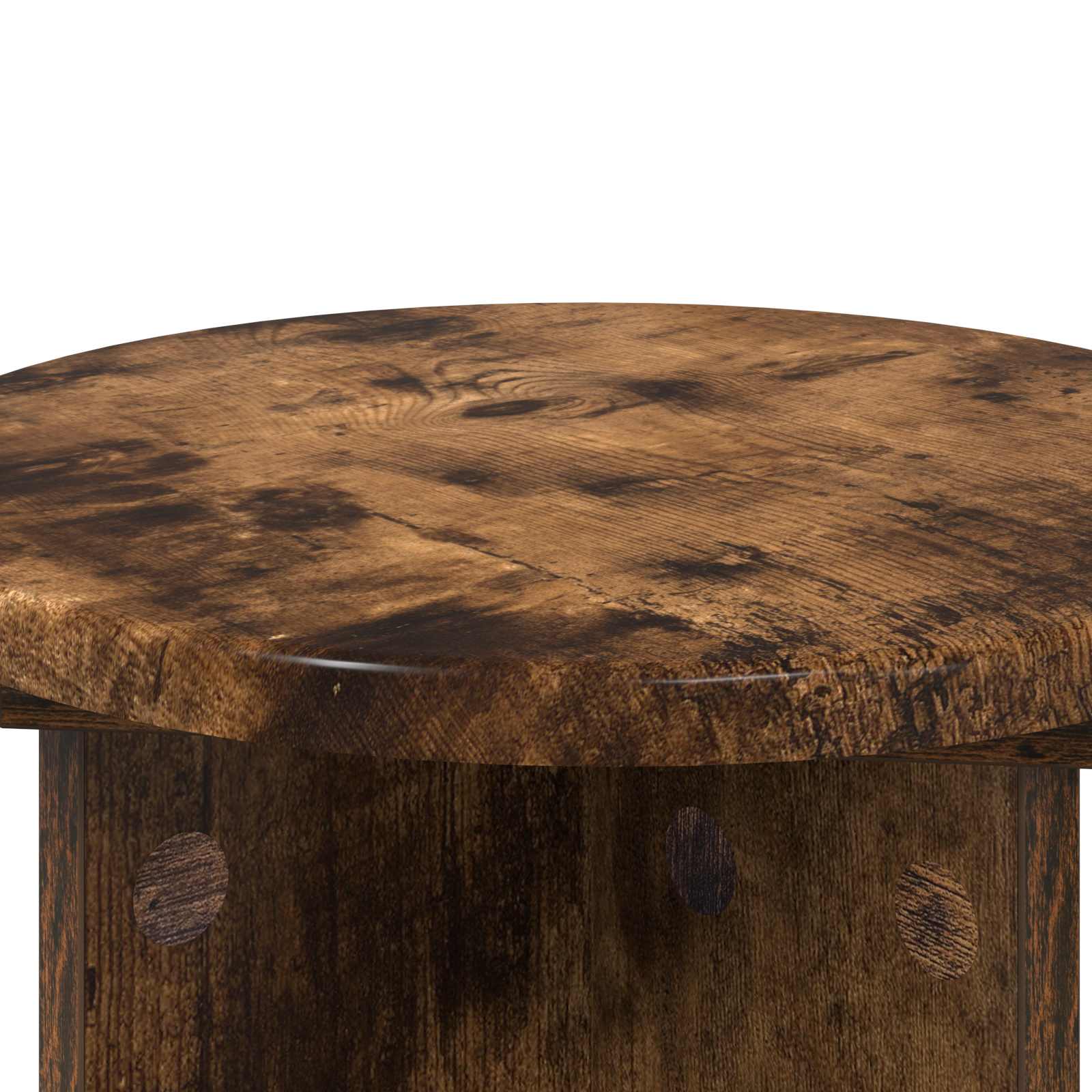Plantenstandaard 2 pcs Gerookt eiken Ø29,5 x 40 cm Bewerkt hout is nu te koop bij PeponiXL, paradijselijk wonen!