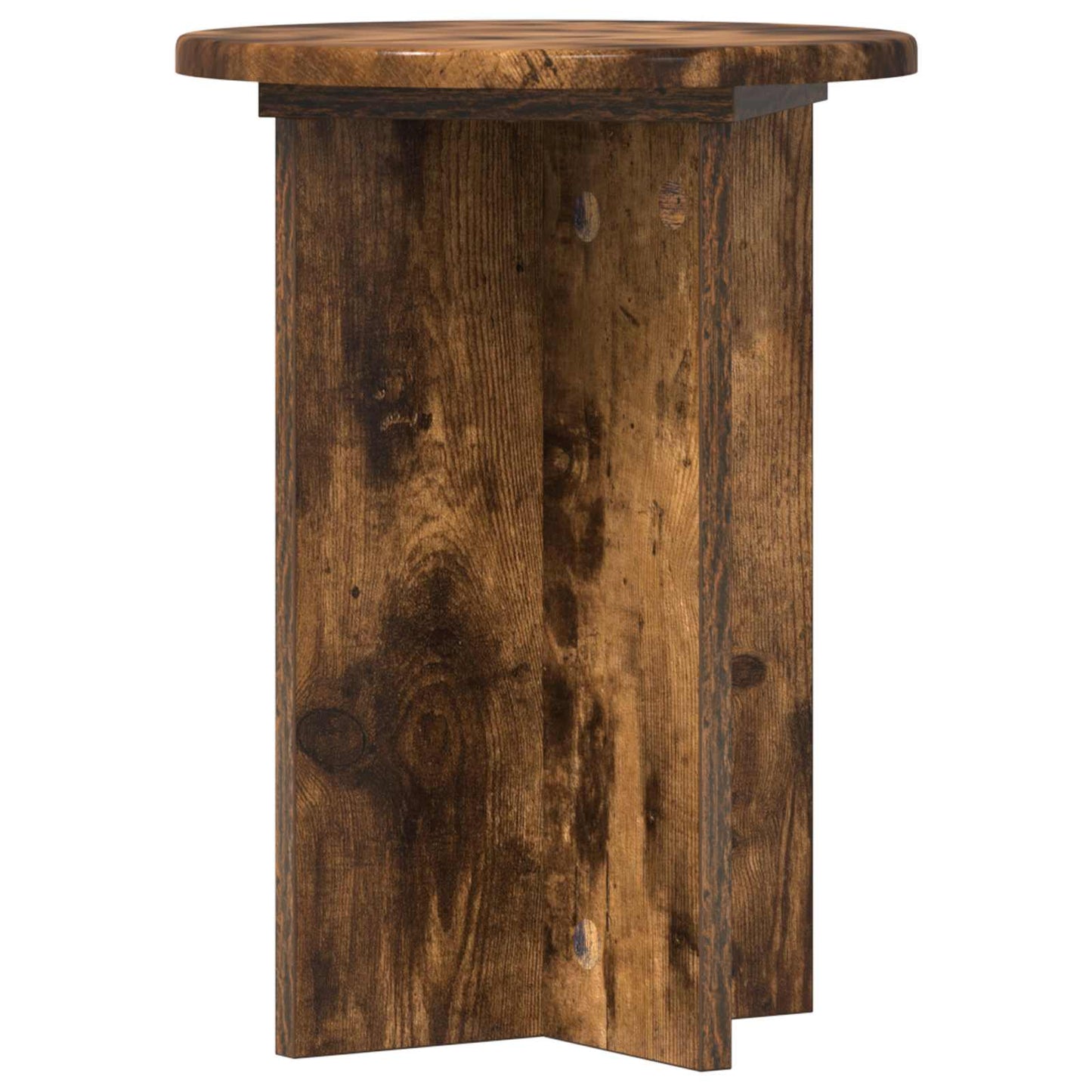 Plantenstandaard 2 pcs Gerookt eiken Ø29,5 x 40 cm Bewerkt hout is nu te koop bij PeponiXL, paradijselijk wonen!