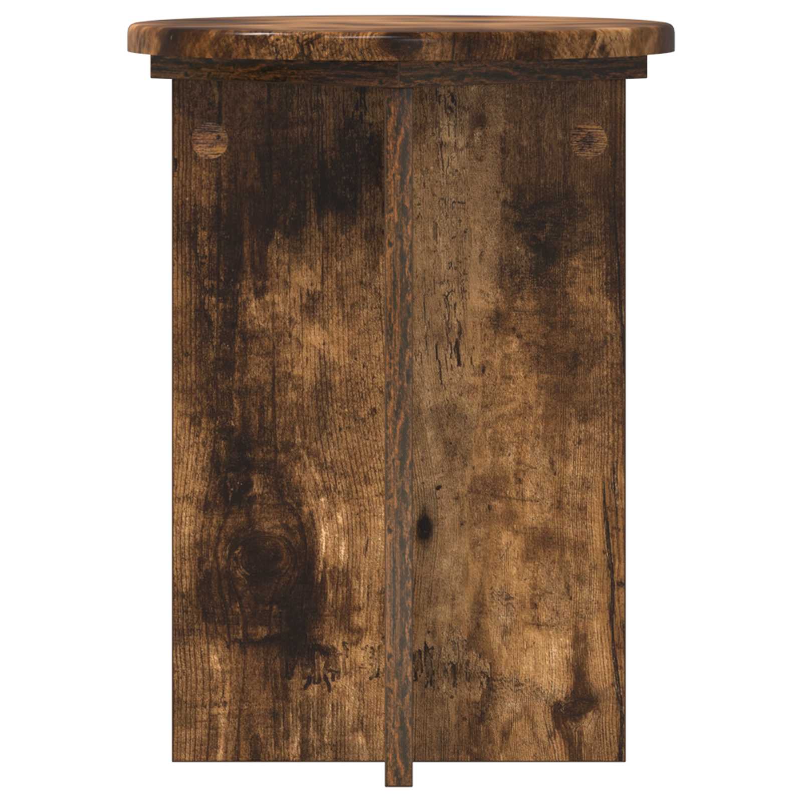 Plantenstandaard 2 pcs Gerookt eiken Ø29,5 x 40 cm Bewerkt hout is nu te koop bij PeponiXL, paradijselijk wonen!