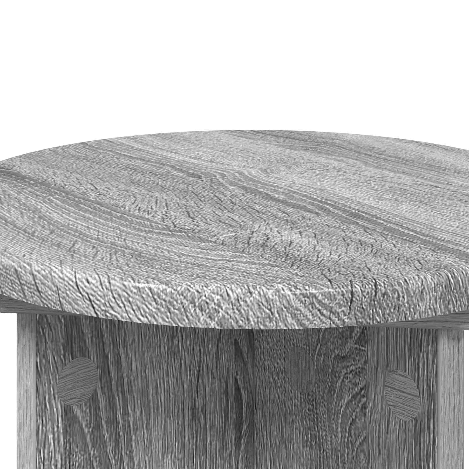 Plantenstandaard 2 pcs Grijs sonoma Ø29,5 x 40 cm Bewerkt hout is nu te koop bij PeponiXL, paradijselijk wonen!