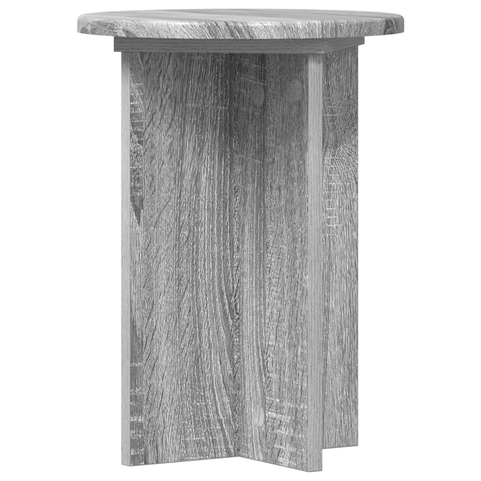 Plantenstandaard 2 pcs Grijs sonoma Ø29,5 x 40 cm Bewerkt hout is nu te koop bij PeponiXL, paradijselijk wonen!