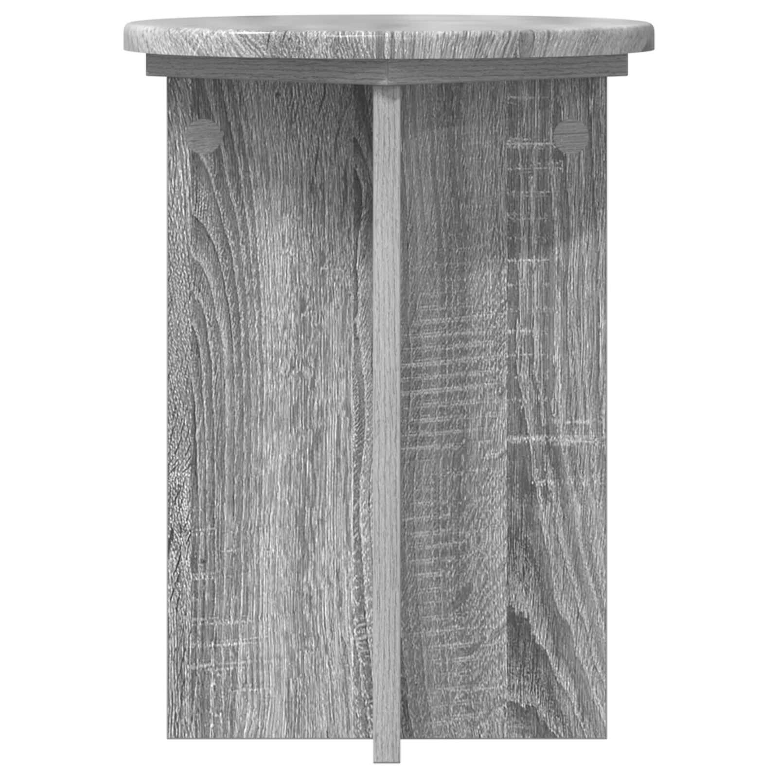 Plantenstandaard 2 pcs Grijs sonoma Ø29,5 x 40 cm Bewerkt hout is nu te koop bij PeponiXL, paradijselijk wonen!