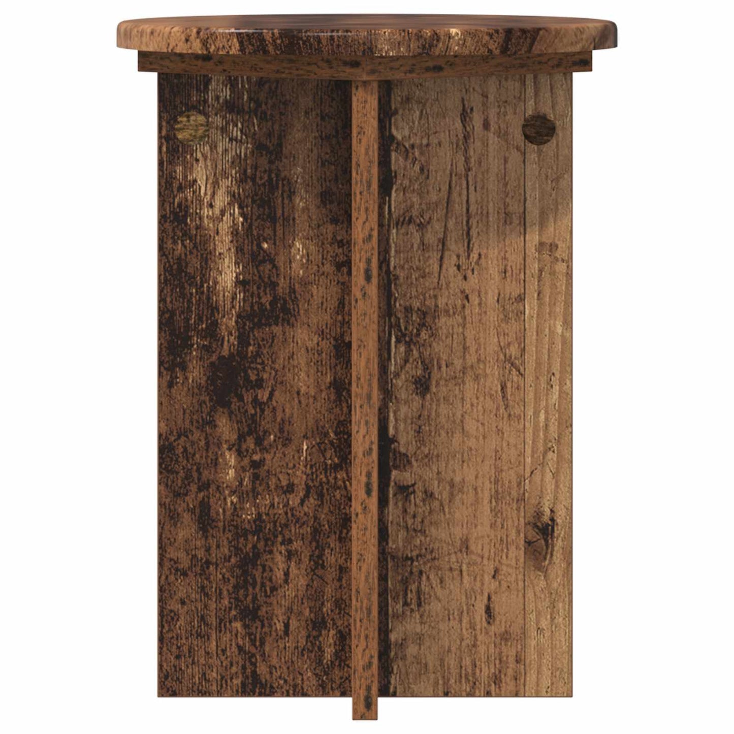 Plantenstandaard 2 pcs Oud hout Ø29,5 x 40 cm Bewerkt hout is nu te koop bij PeponiXL, paradijselijk wonen!