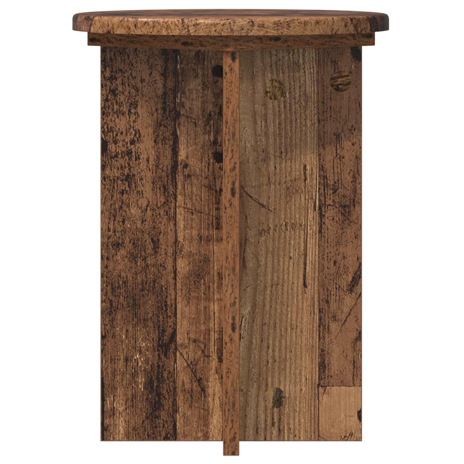 Plantenstandaard 2 pcs Oud hout Ø29,5 x 40 cm Bewerkt hout is nu te koop bij PeponiXL, paradijselijk wonen!