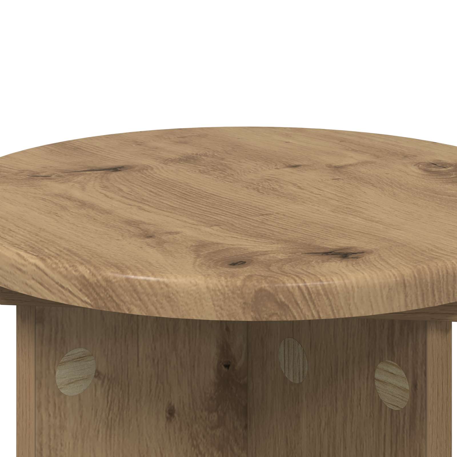 Plantenstandaard 2 pcs Artisanaal eiken Ø29,5 x 40 cm is nu te koop bij PeponiXL, paradijselijk wonen!