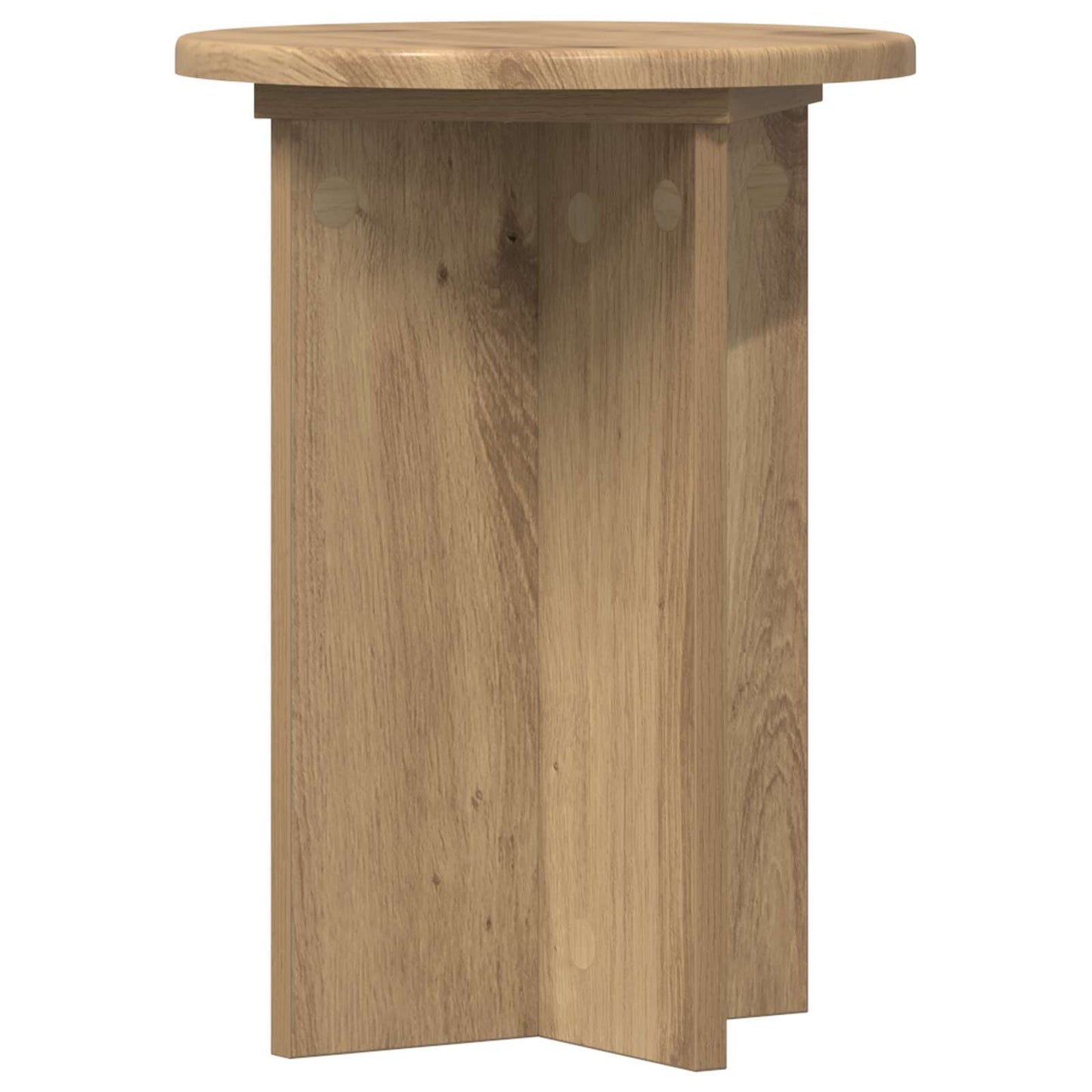 Plantenstandaard 2 pcs Artisanaal eiken Ø29,5 x 40 cm is nu te koop bij PeponiXL, paradijselijk wonen!