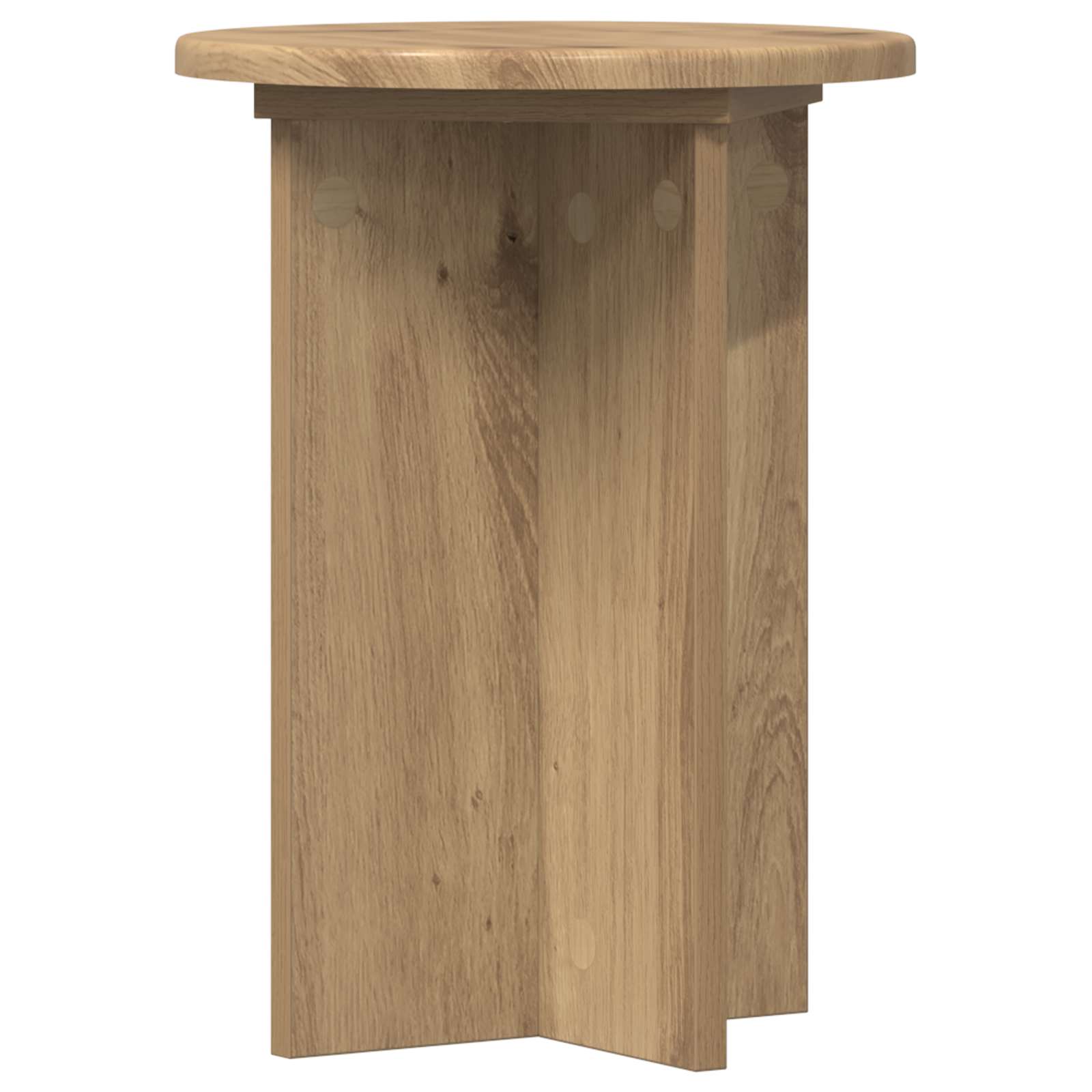 Plantenstandaard 2 pcs Artisanaal eiken Ø29,5 x 40 cm is nu te koop bij PeponiXL, paradijselijk wonen!