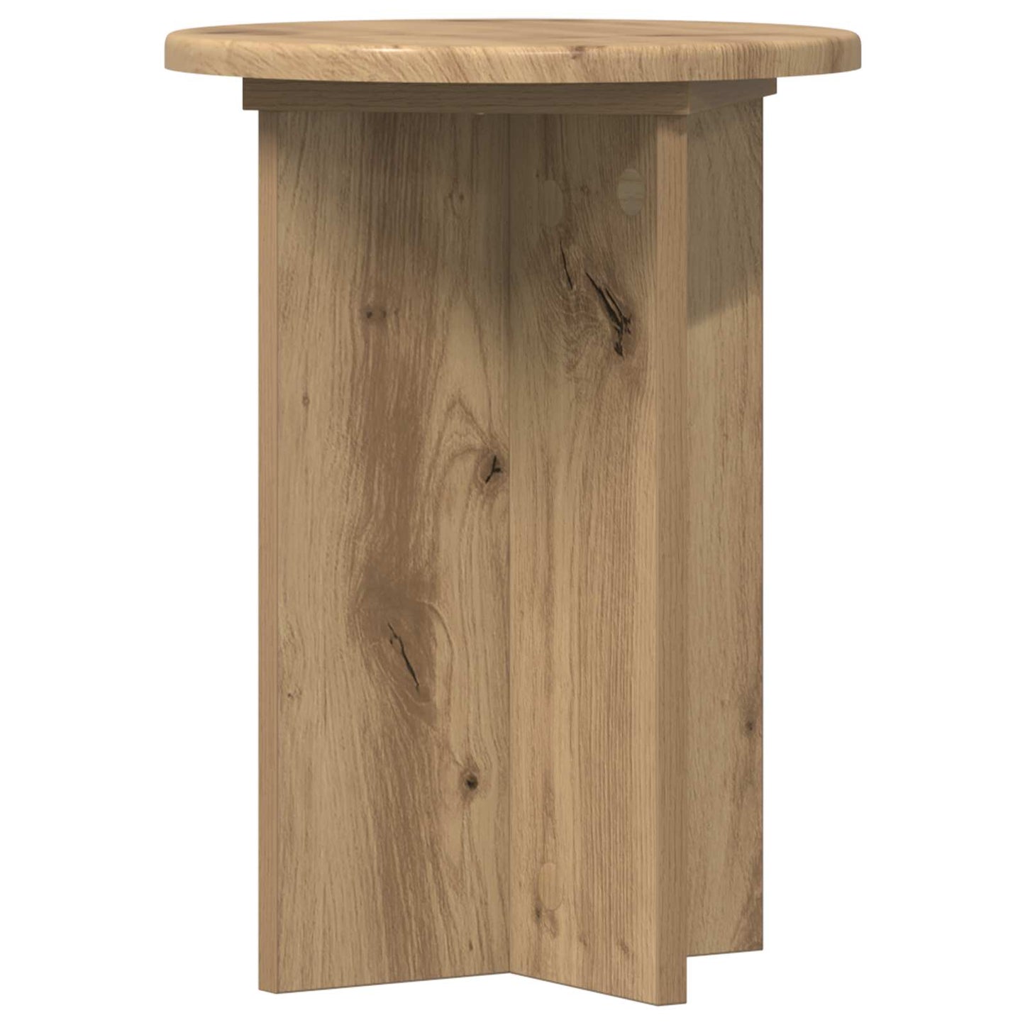 Plantenstandaard 2 pcs Artisanaal eiken Ø29,5 x 40 cm is nu te koop bij PeponiXL, paradijselijk wonen!
