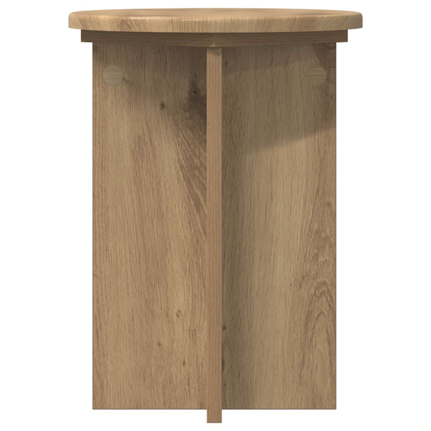 Plantenstandaard 2 pcs Artisanaal eiken Ø29,5 x 40 cm is nu te koop bij PeponiXL, paradijselijk wonen!