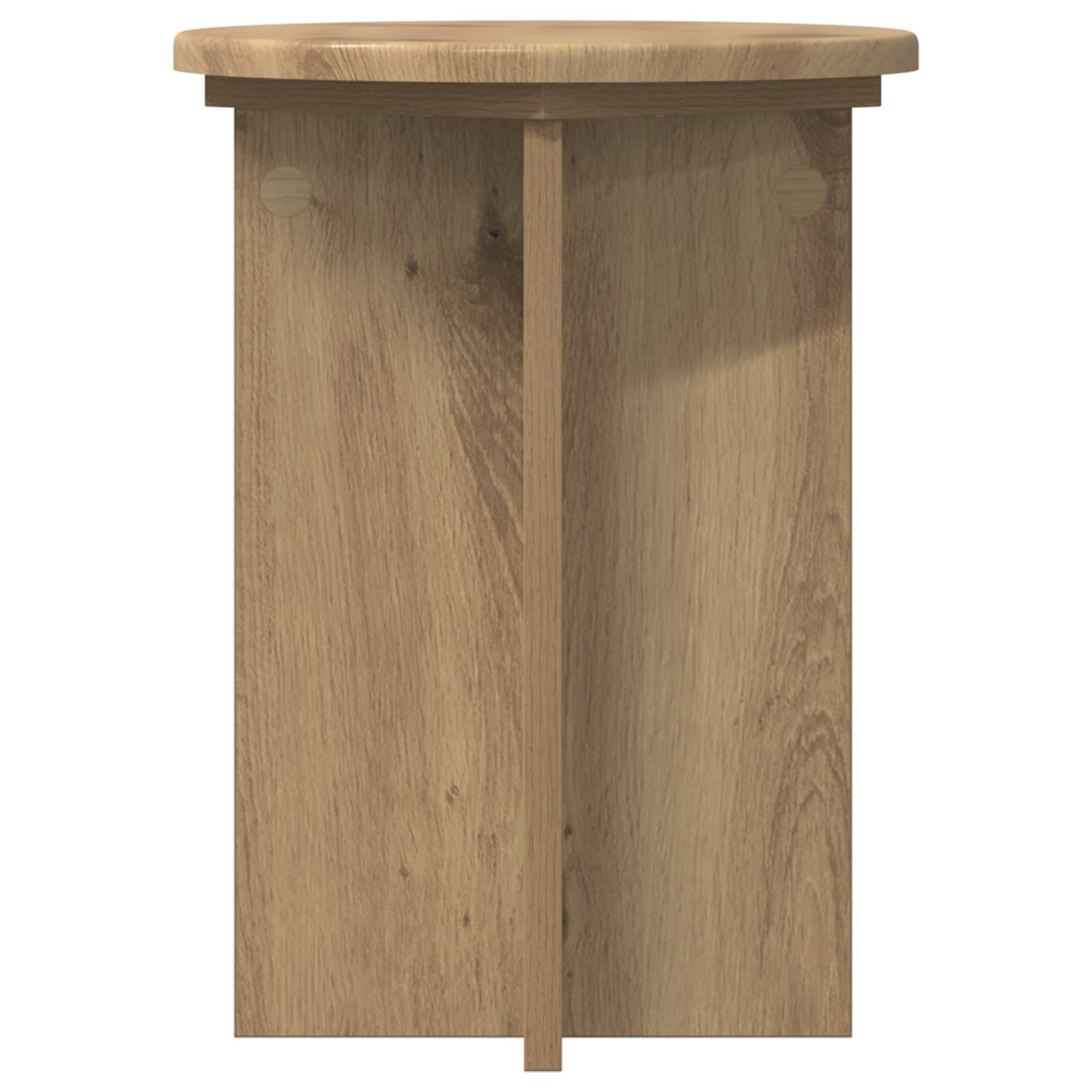 Plantenstandaard 2 pcs Artisanaal eiken Ø29,5 x 40 cm is nu te koop bij PeponiXL, paradijselijk wonen!