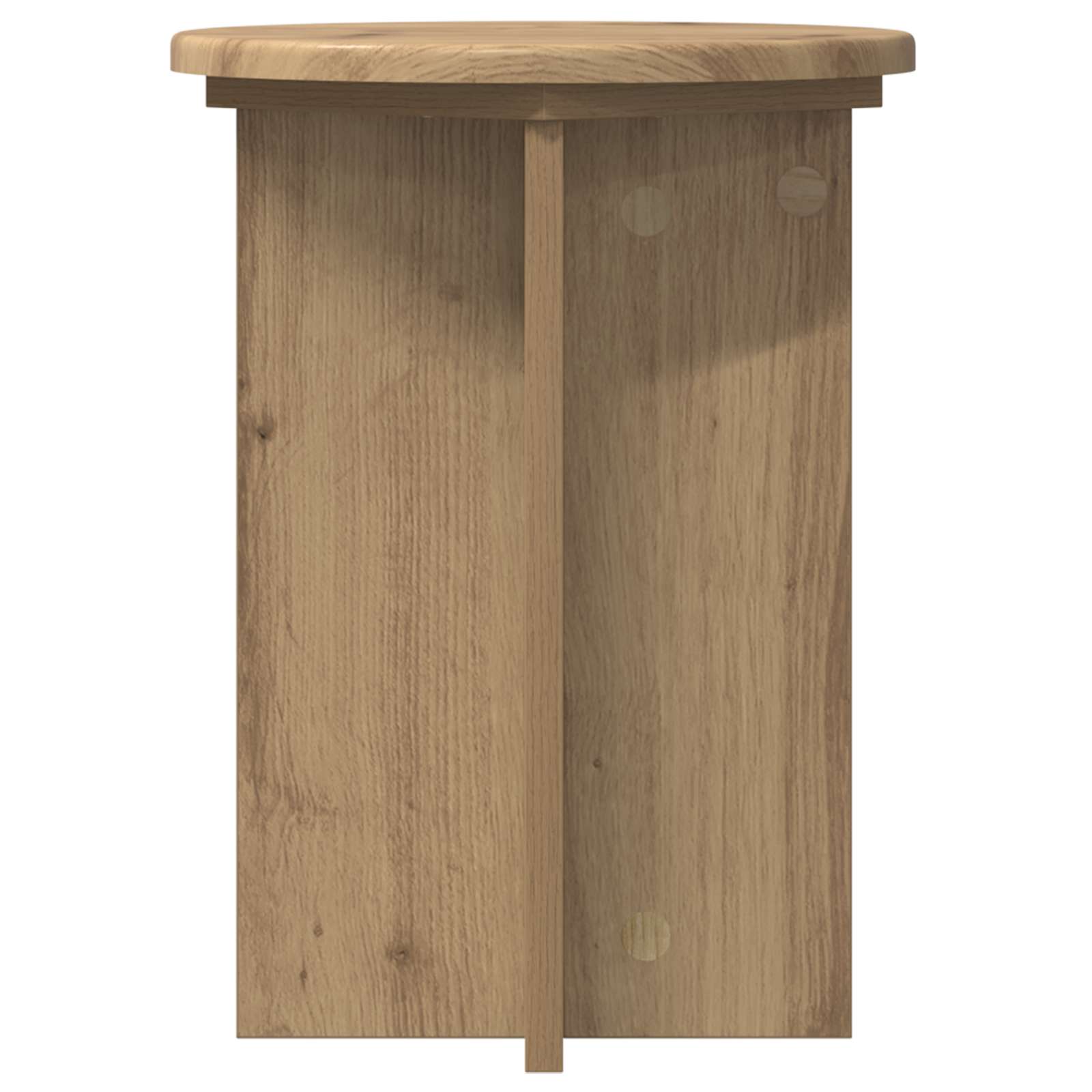 Plantenstandaard 2 pcs Artisanaal eiken Ø29,5 x 40 cm is nu te koop bij PeponiXL, paradijselijk wonen!