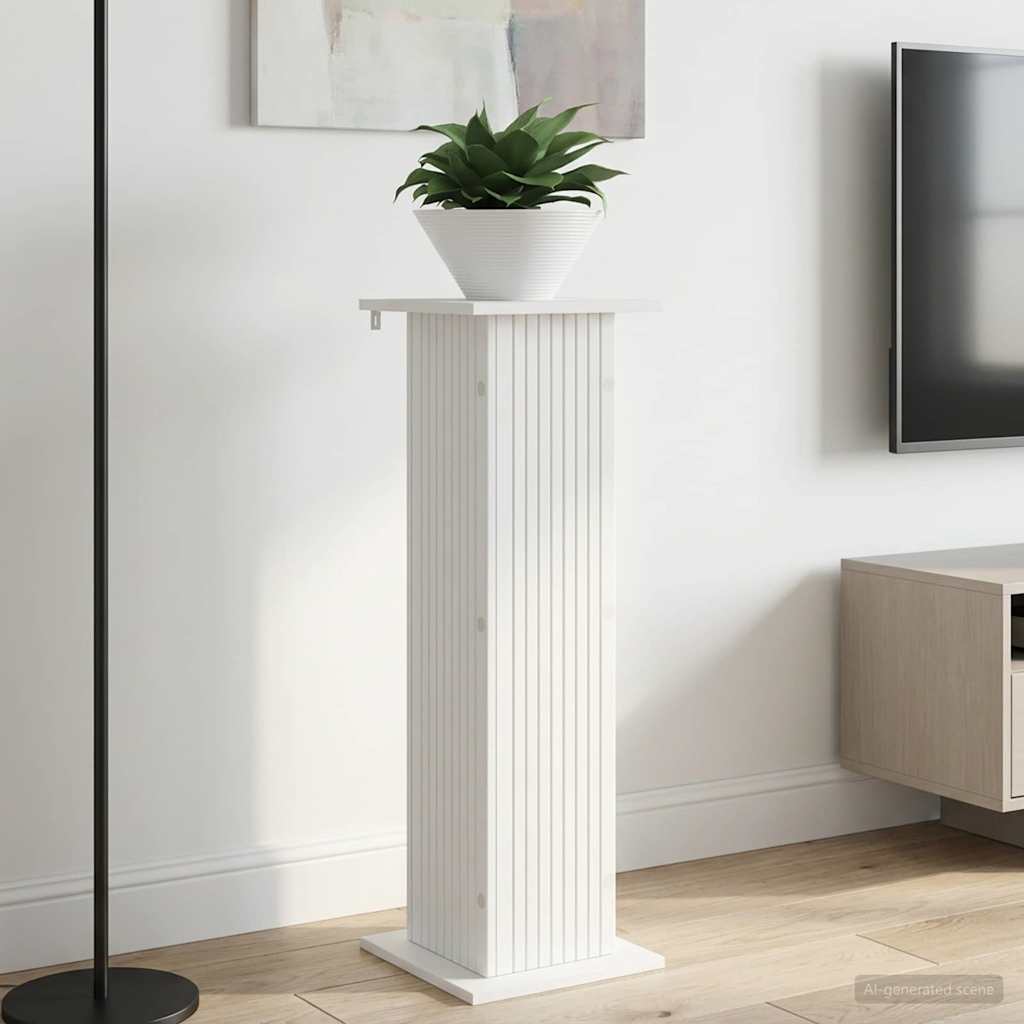 Plantenstandaard Wit 30,5 x 30 x 100,5 cm Bewerkt hout is nu te koop bij PeponiXL, paradijselijk wonen!