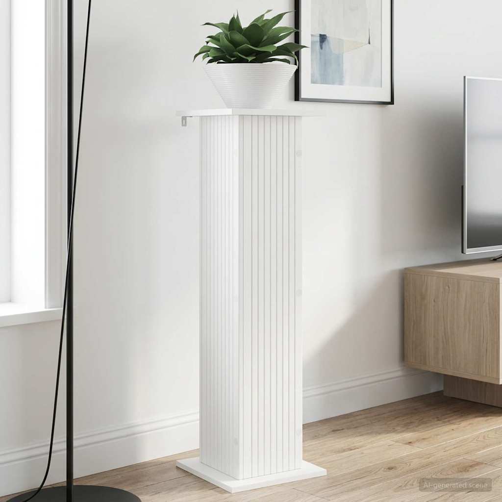 Plantenstandaard 2 pcs Wit 30,5 x 30 x 100,5 cm Bewerkt hout is nu te koop bij PeponiXL, paradijselijk wonen!
