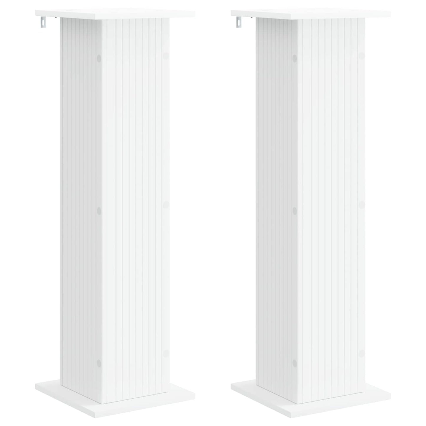 Plantenstandaard 2 pcs Wit 30,5 x 30 x 100,5 cm Bewerkt hout is nu te koop bij PeponiXL, paradijselijk wonen!