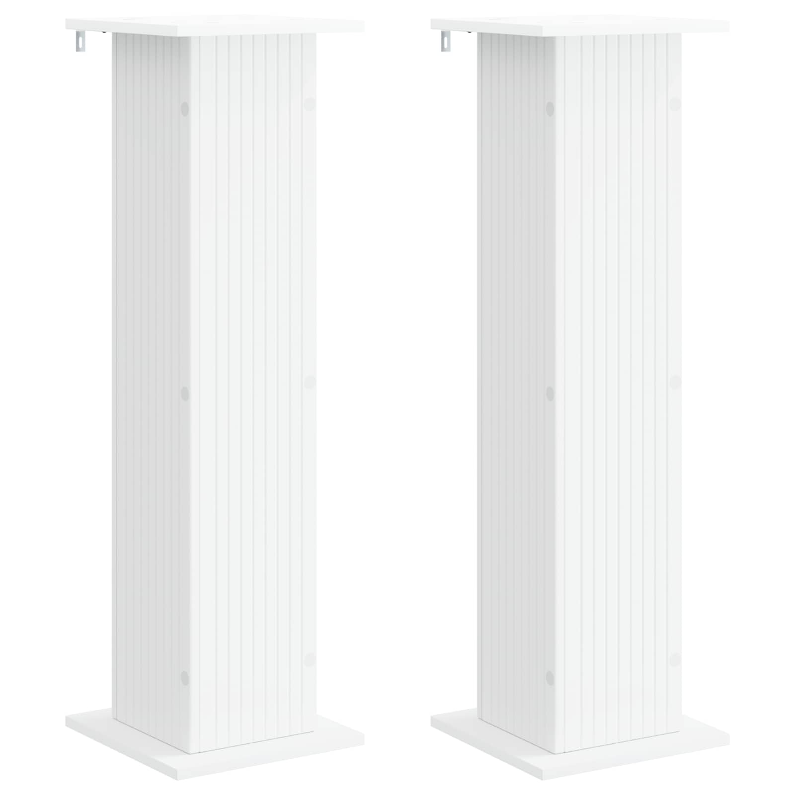 Plantenstandaard 2 pcs Wit 30,5 x 30 x 100,5 cm Bewerkt hout is nu te koop bij PeponiXL, paradijselijk wonen!