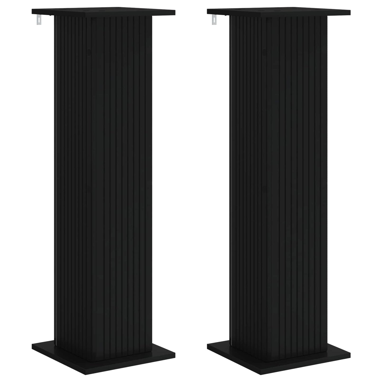 Plantenstandaard 2 pcs Zwart 30,5 x 30 x 100,5 cm Bewerkt hout is nu te koop bij PeponiXL, paradijselijk wonen!