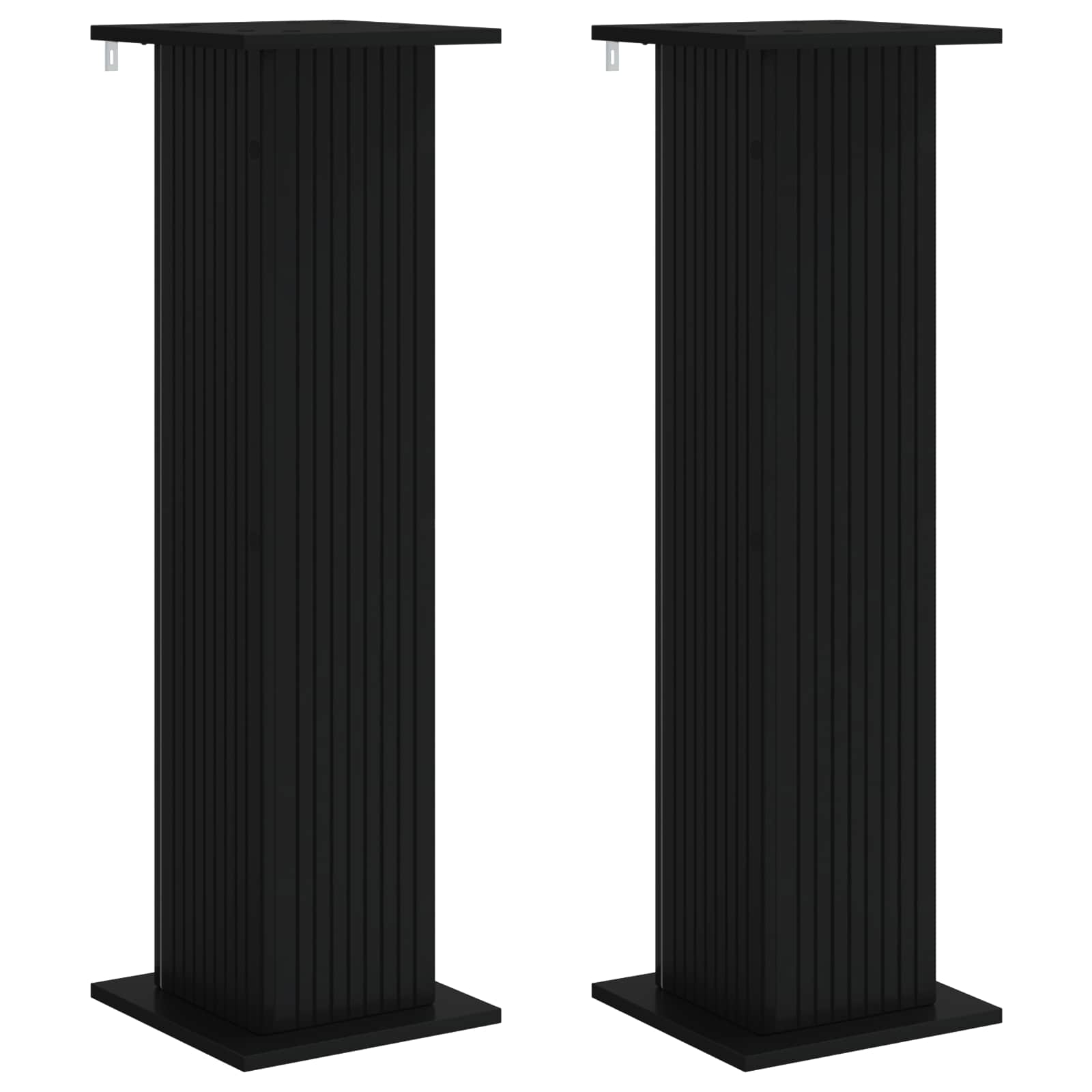 Plantenstandaard 2 pcs Zwart 30,5 x 30 x 100,5 cm Bewerkt hout is nu te koop bij PeponiXL, paradijselijk wonen!