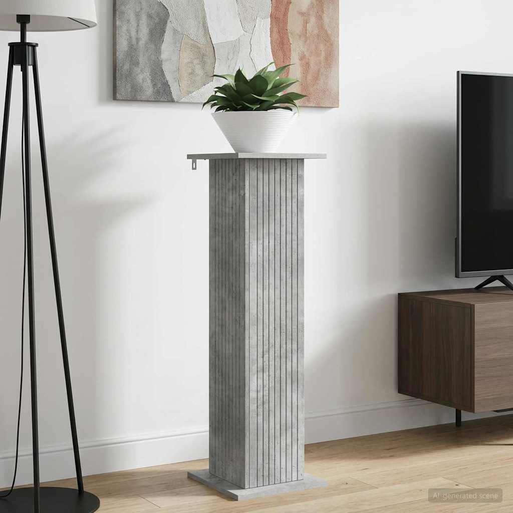 Plantenstandaard Betongrijs 30,5 x 30 x 100,5 cm Bewerkt hout is nu te koop bij PeponiXL, paradijselijk wonen!