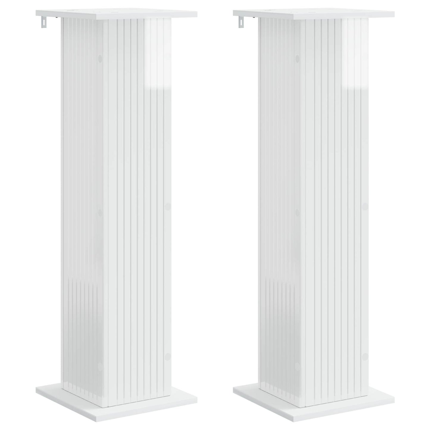 Plantenstandaard 2 pcs Hoogglans Wit 30,5 x 30 x 100,5 cm is nu te koop bij PeponiXL, paradijselijk wonen!