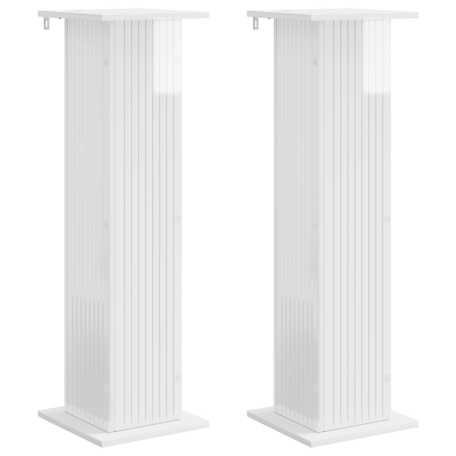 Plantenstandaard 2 pcs Hoogglans Wit 30,5 x 30 x 100,5 cm is nu te koop bij PeponiXL, paradijselijk wonen!