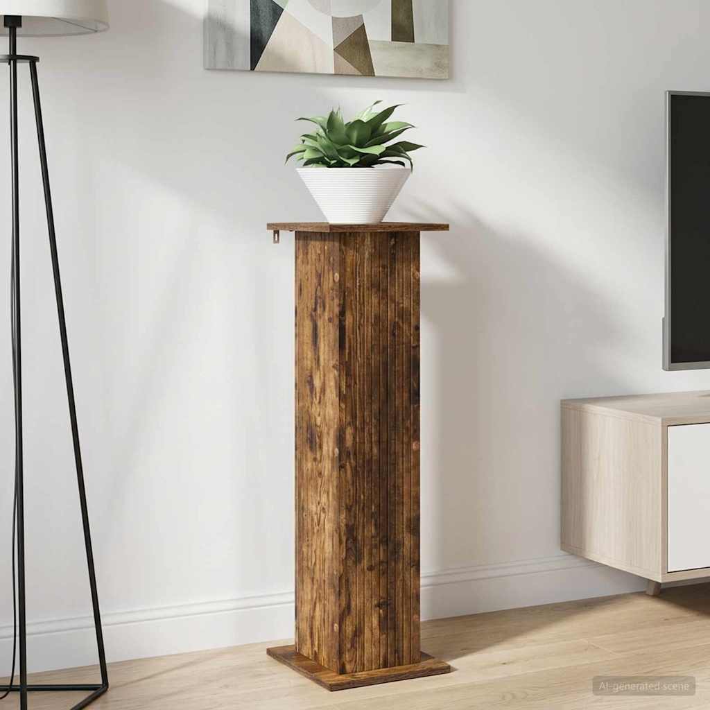 Plantenstandaard Gerookt eiken 30,5 x 30 x 100,5 cm is nu te koop bij PeponiXL, paradijselijk wonen!