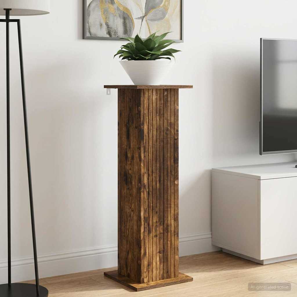 Plantenstandaard 2 pcs Gerookt eiken 30,5 x 30 x 100,5 cm is nu te koop bij PeponiXL, paradijselijk wonen!