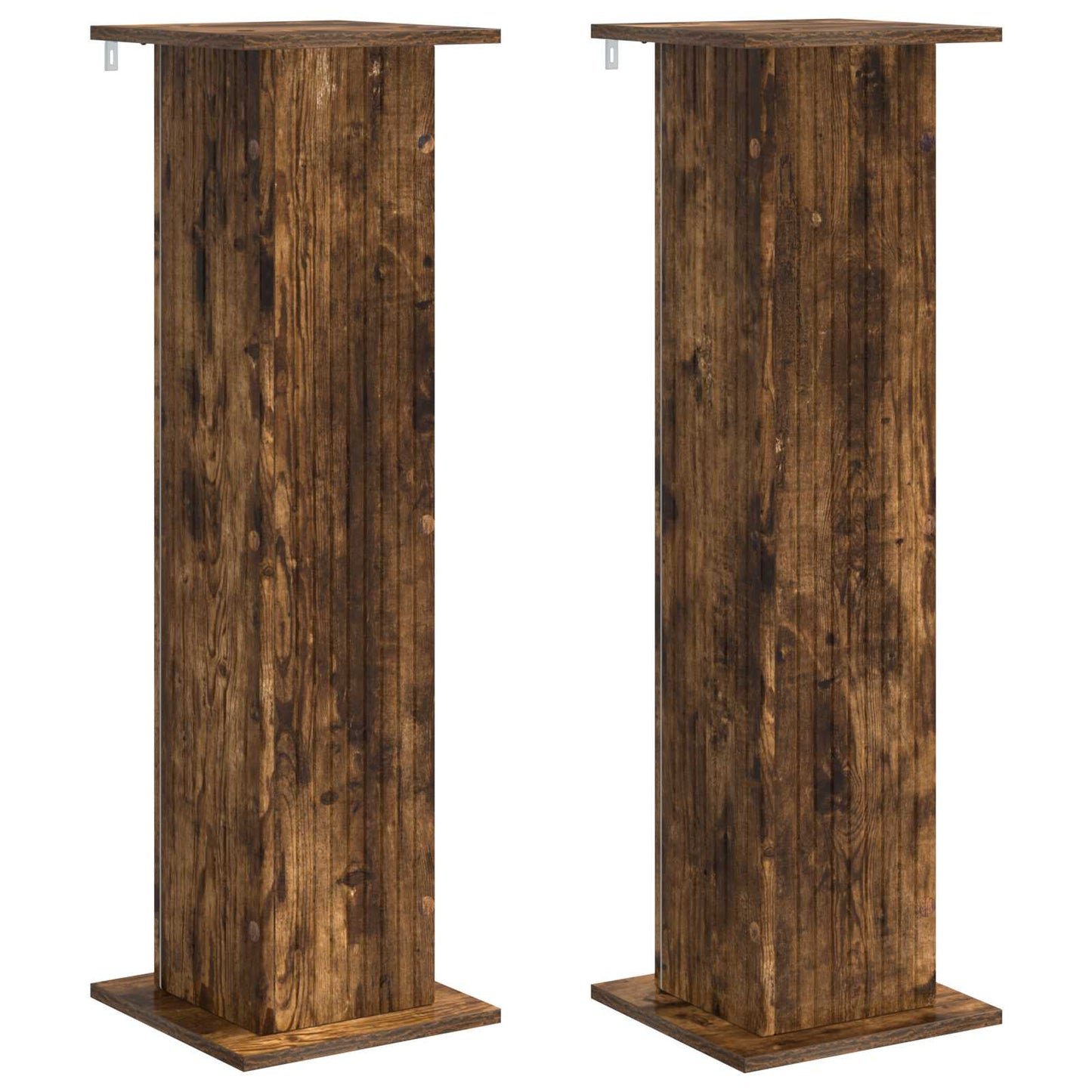 Plantenstandaard 2 pcs Gerookt eiken 30,5 x 30 x 100,5 cm is nu te koop bij PeponiXL, paradijselijk wonen!