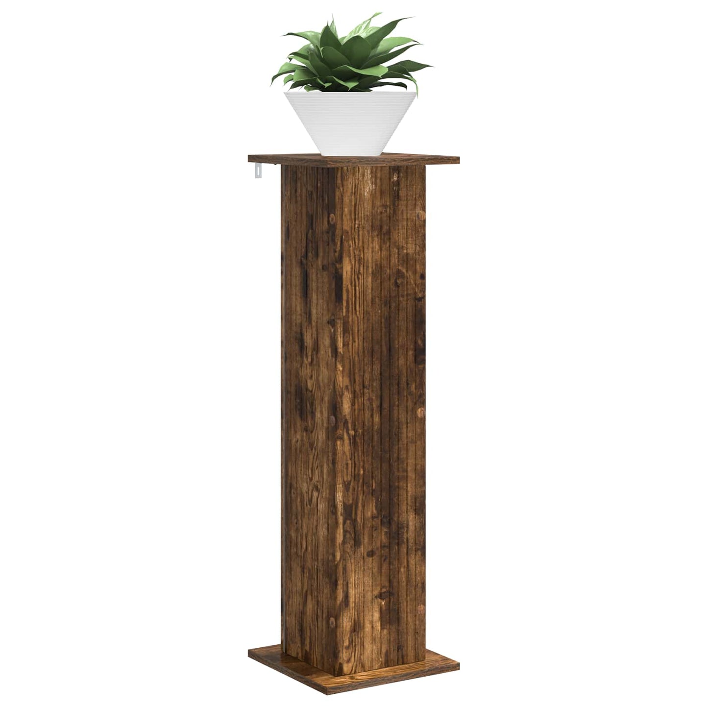 Plantenstandaard 2 pcs Gerookt eiken 30,5 x 30 x 100,5 cm is nu te koop bij PeponiXL, paradijselijk wonen!