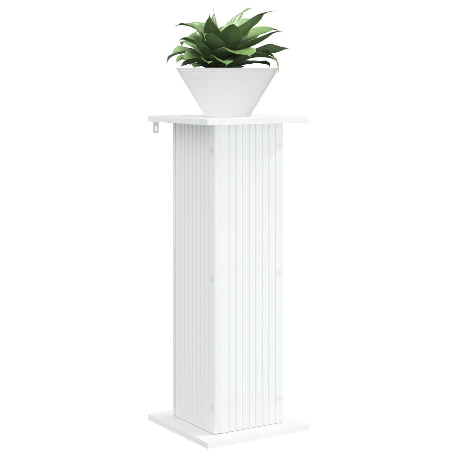 Plantenstandaard 2 pcs Wit 30,5 x 30 x 80,5 cm Bewerkt hout is nu te koop bij PeponiXL, paradijselijk wonen!