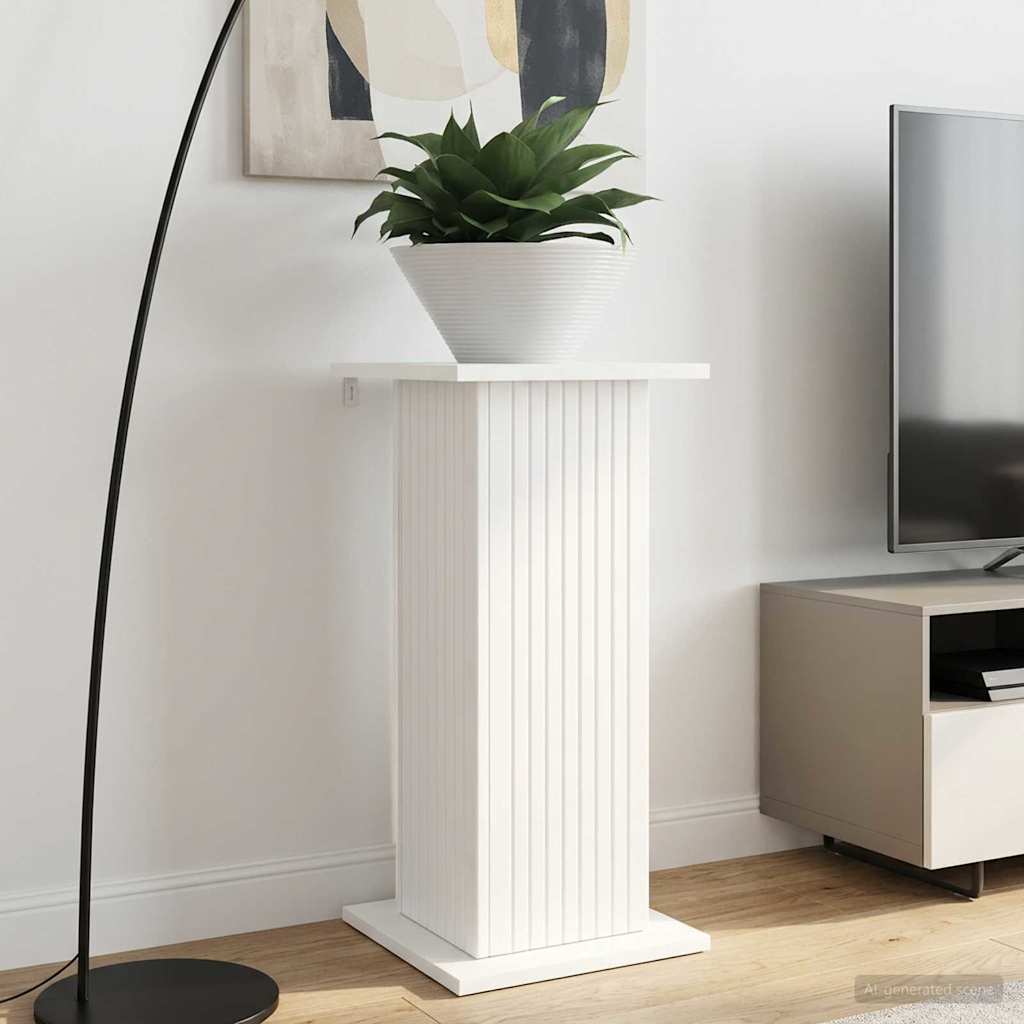 Plantenstandaard 2 pcs Wit 30,5 x 30 x 60,5 cm Bewerkt hout is nu te koop bij PeponiXL, paradijselijk wonen!