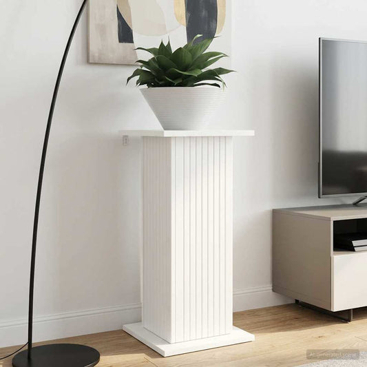Plantenstandaard 2 pcs Wit 30,5 x 30 x 60,5 cm Bewerkt hout is nu te koop bij PeponiXL, paradijselijk wonen!
