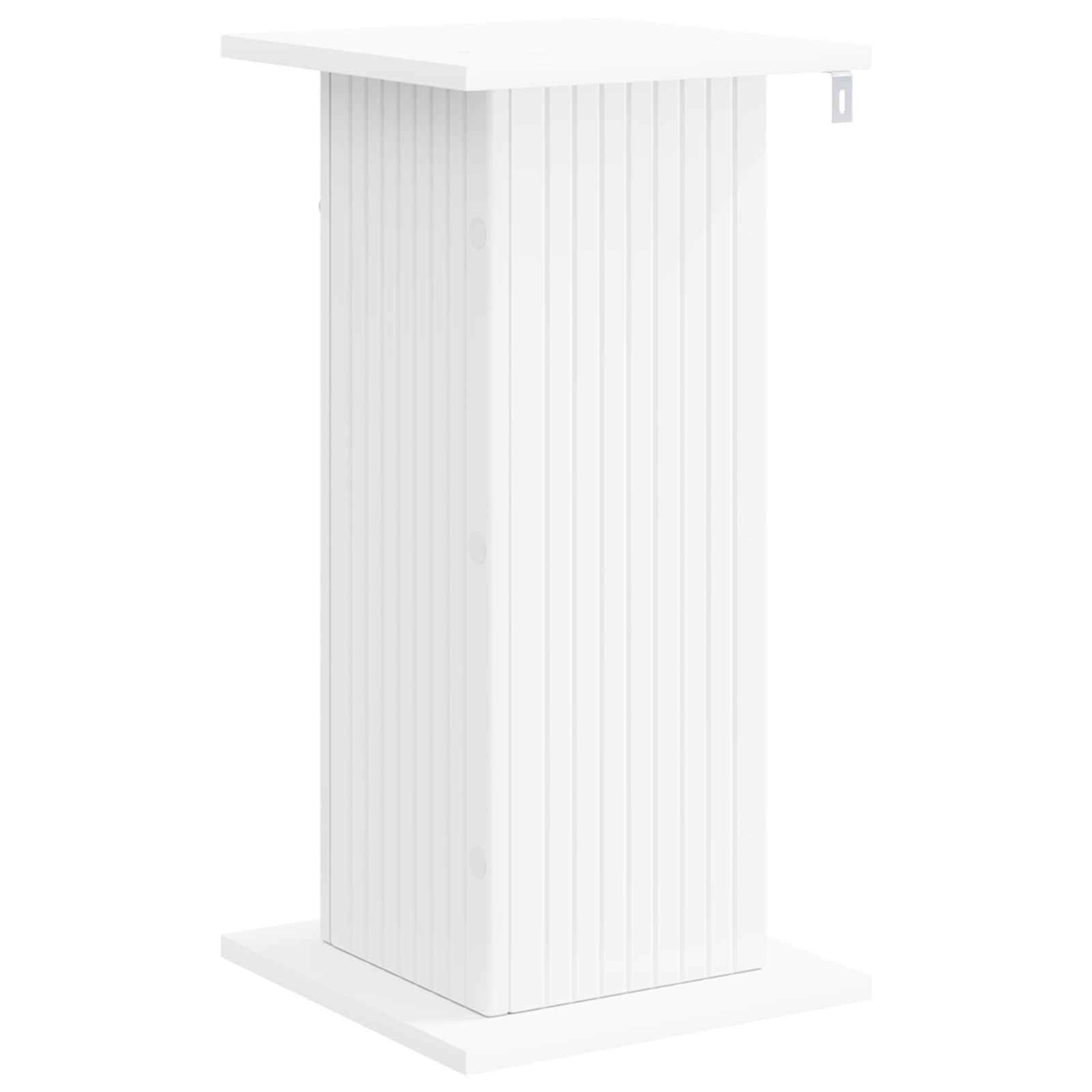 Plantenstandaard 2 pcs Wit 30,5 x 30 x 60,5 cm Bewerkt hout is nu te koop bij PeponiXL, paradijselijk wonen!