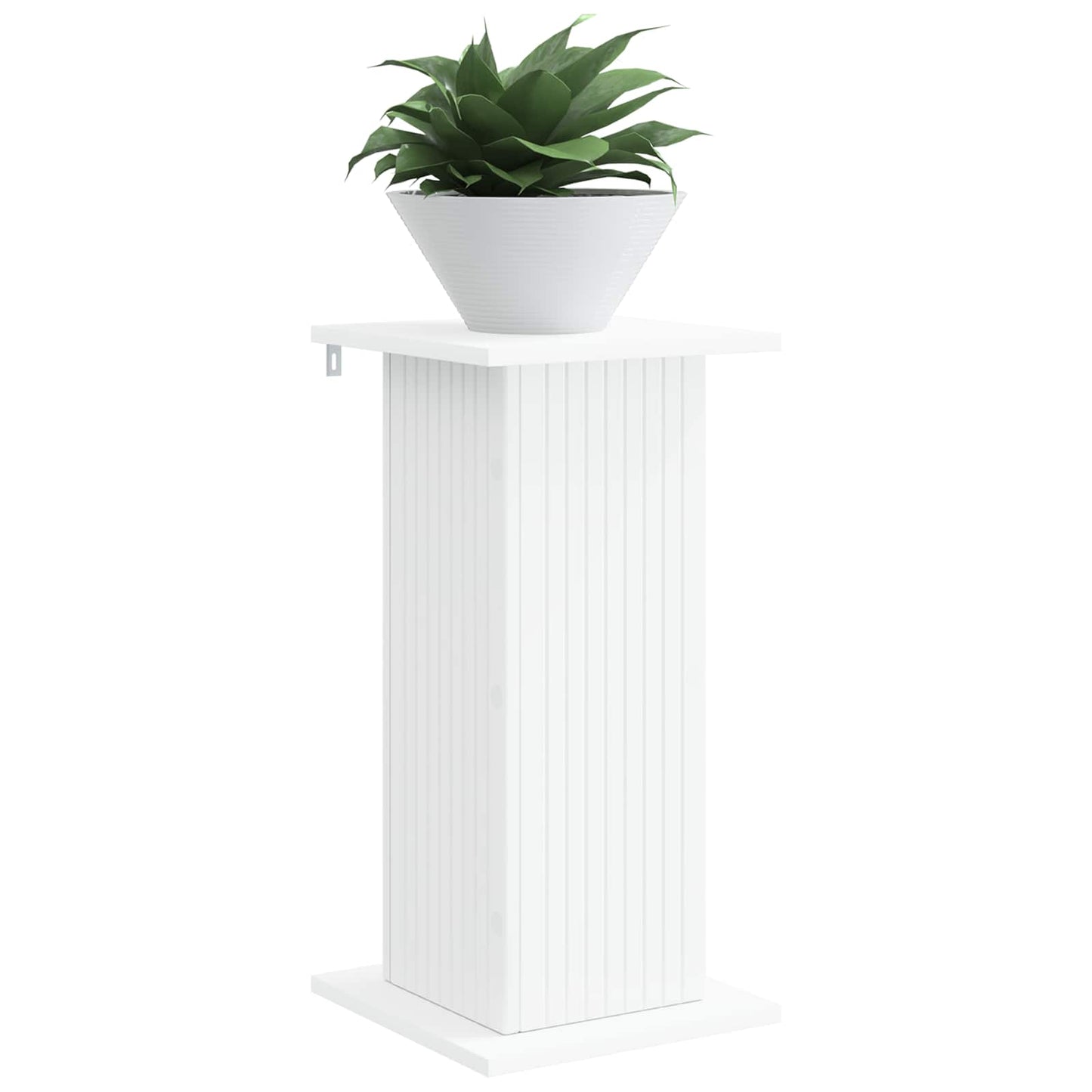 Plantenstandaard 2 pcs Wit 30,5 x 30 x 60,5 cm Bewerkt hout is nu te koop bij PeponiXL, paradijselijk wonen!