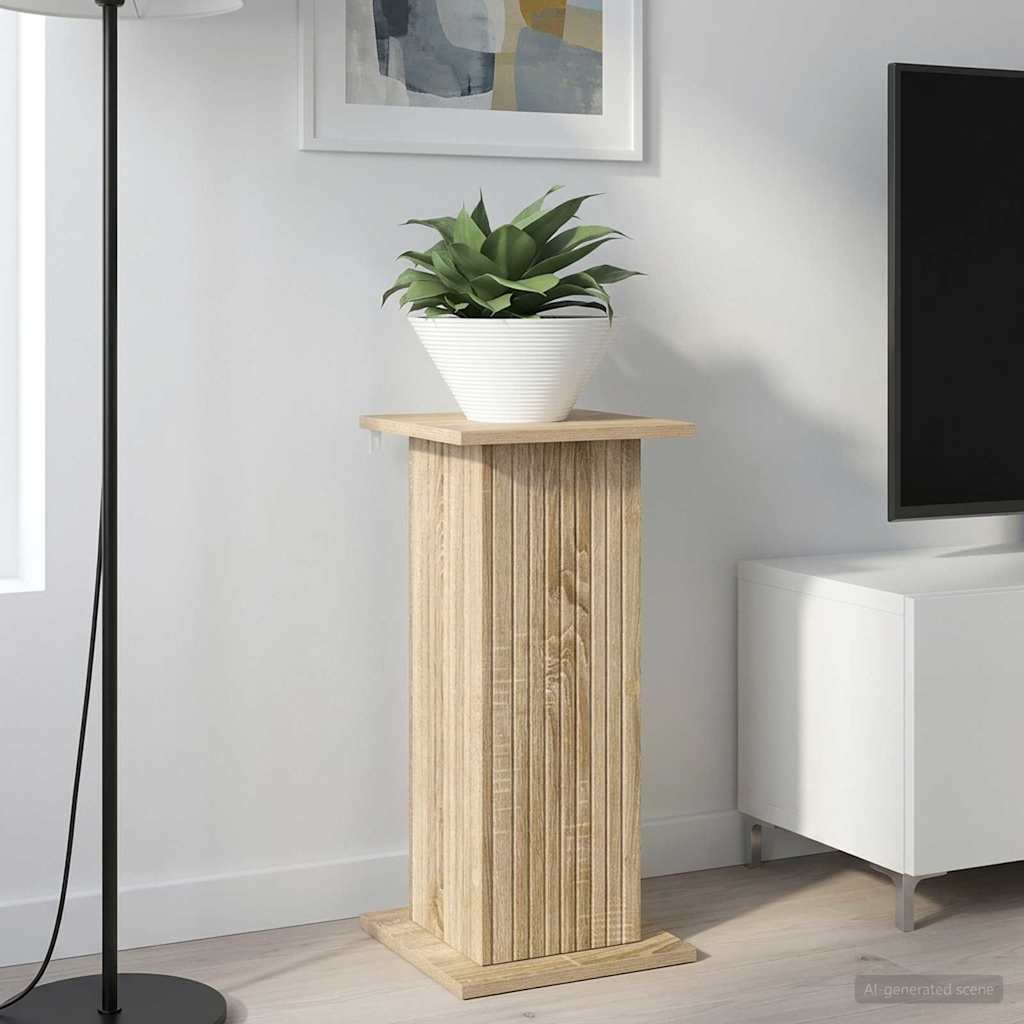 Plantenstandaard Sonoma Eiken 30,5 x 30 x 60,5 cm Bewerkt hout is nu te koop bij PeponiXL, paradijselijk wonen!