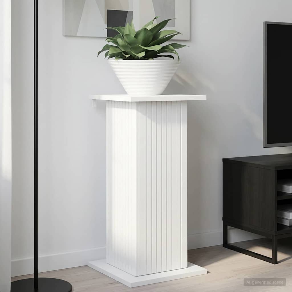 Plantenstandaard Hoogglans Wit 30,5 x 30 x 60,5 cm Bewerkt hout is nu te koop bij PeponiXL, paradijselijk wonen!